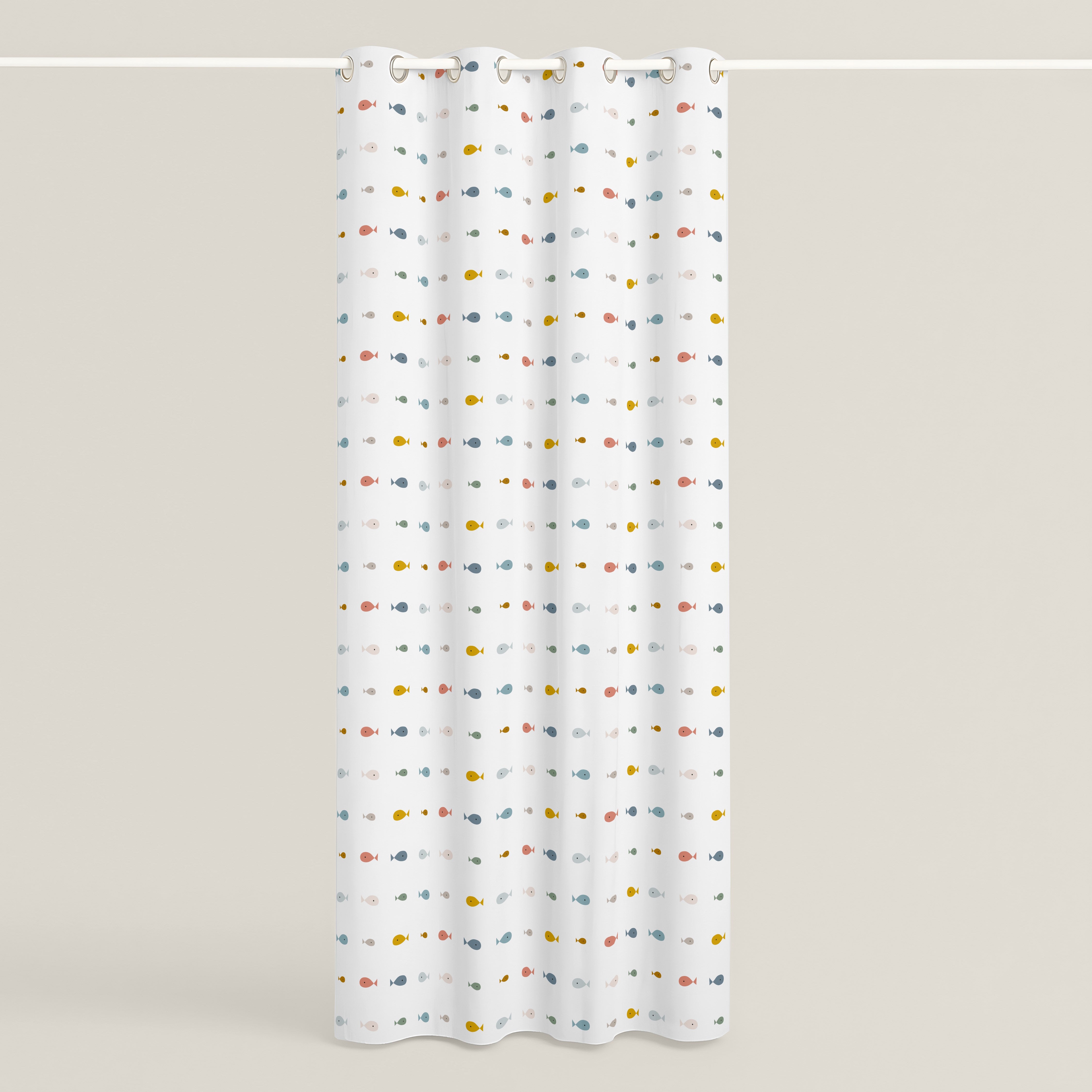 CORTINA INFANTIL MAPAMUNDI 100% ALGODÓN