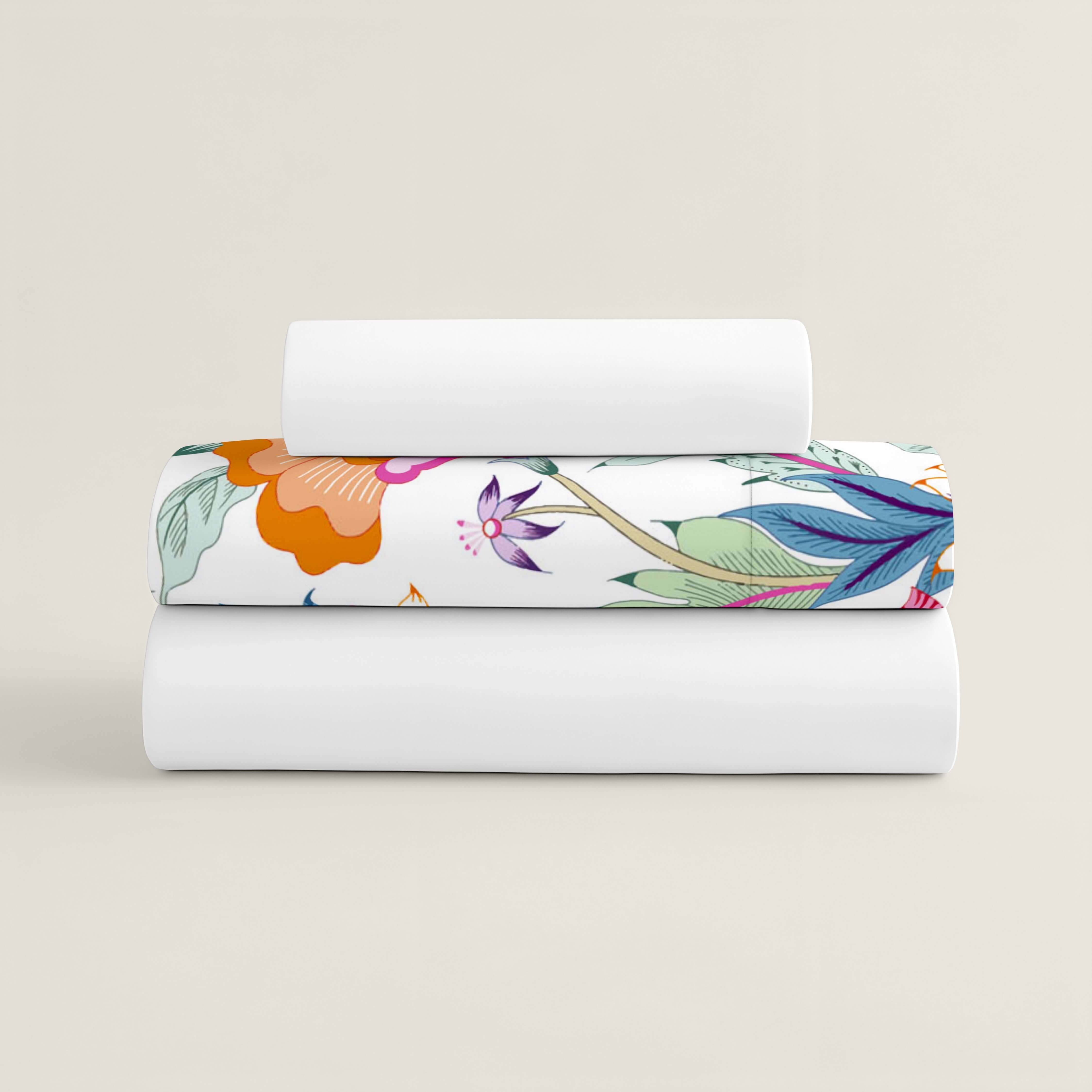 JUEGO SÁBANAS ESTAMPADAS SELENA 100% ALGODÓN