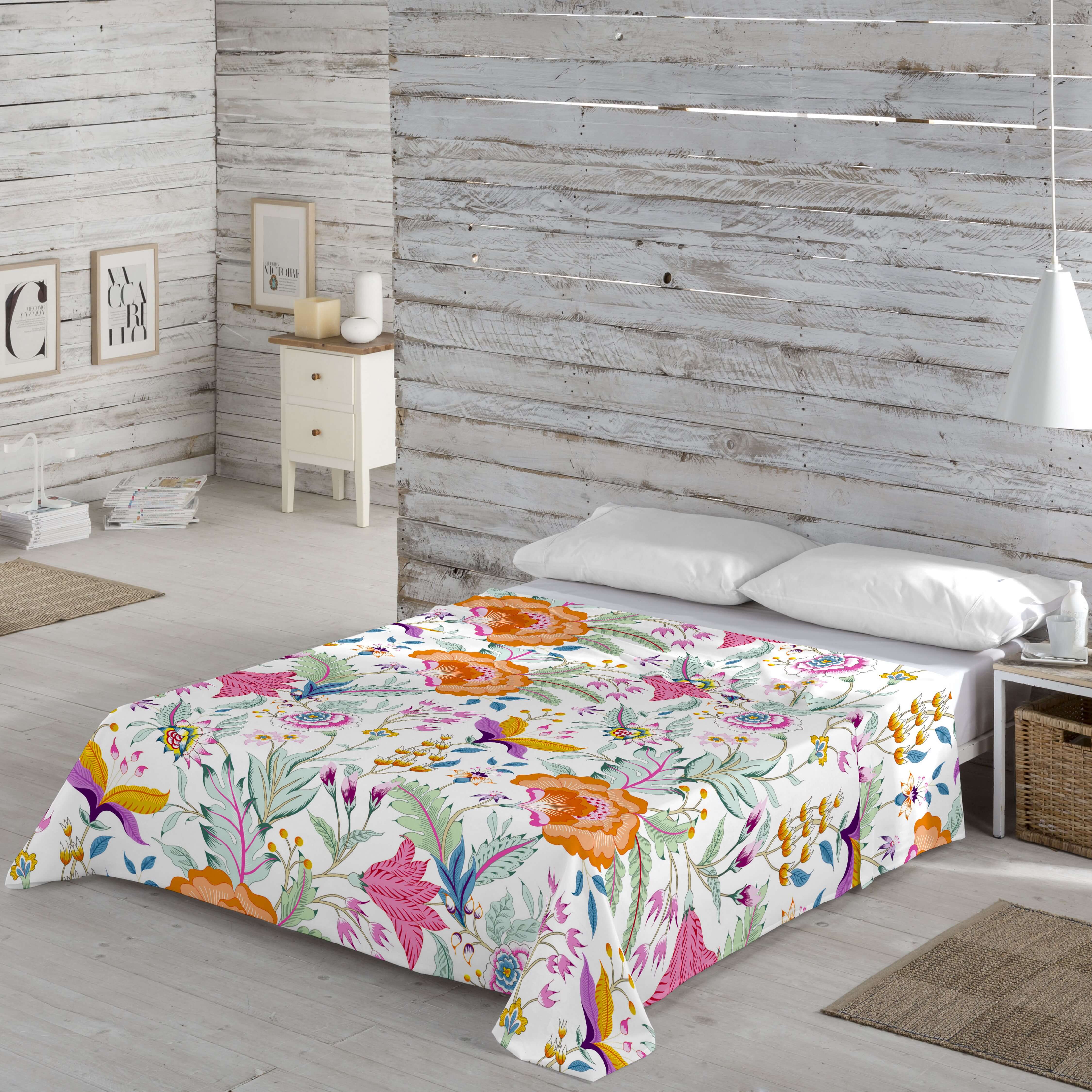 JUEGO SÁBANAS ESTAMPADAS SELENA 100% ALGODÓN