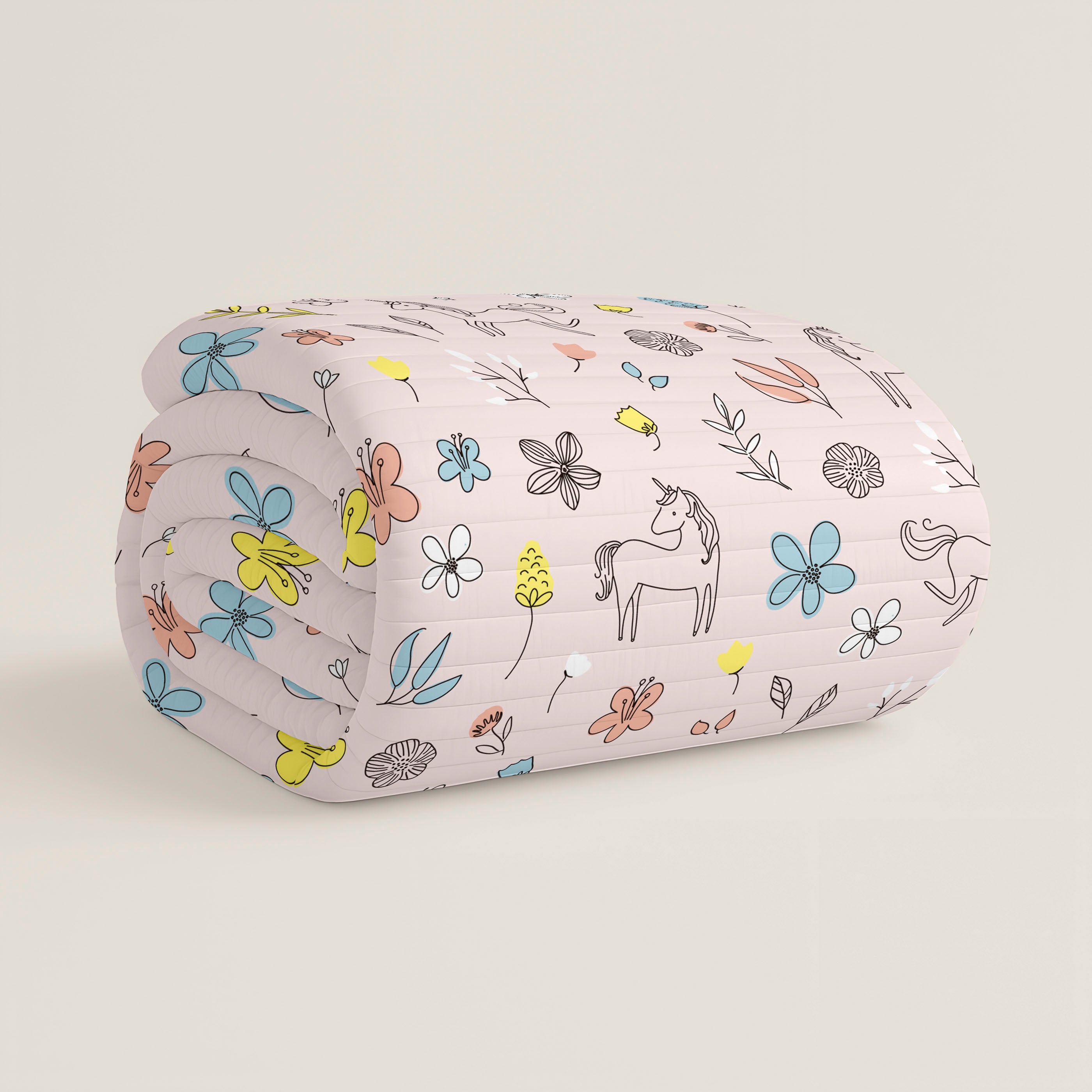 COLCHA BOUTI ESTAMPADA INFANTIL DINKY 100% ALGODÓN