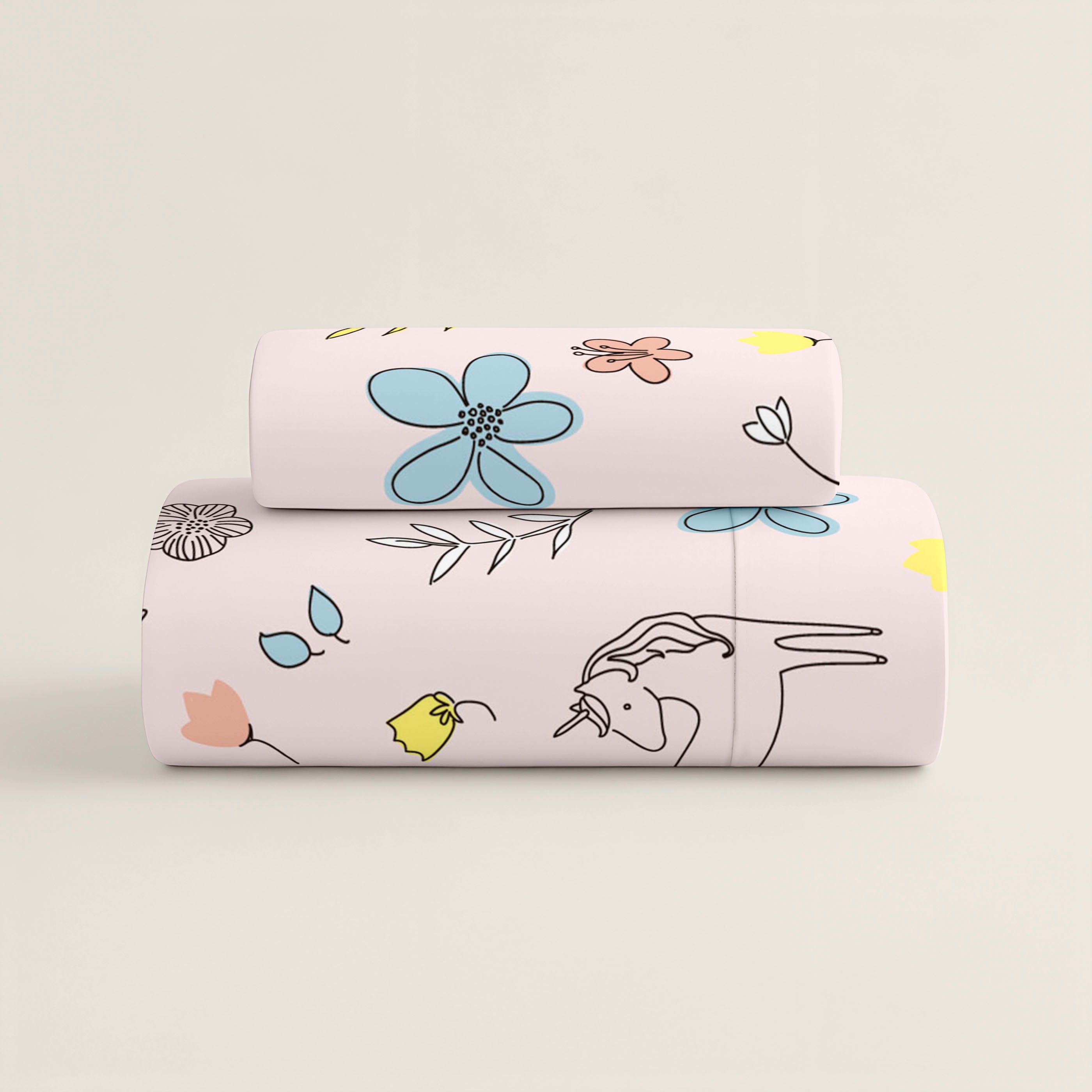 JUEGO SÁBANAS ESTAMPADAS INFANTIL DINKY 100% ALGODÓN