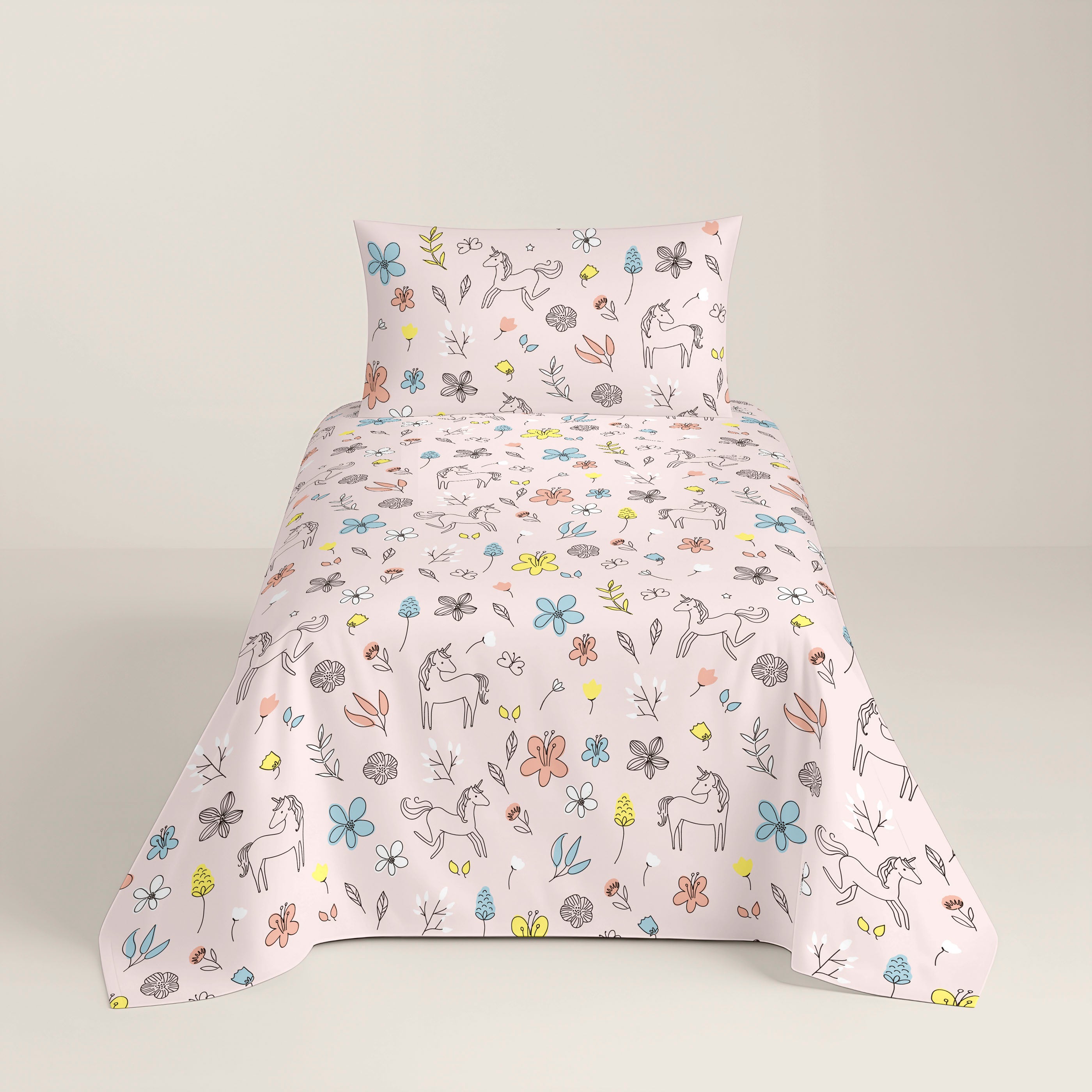 JUEGO SÁBANAS ESTAMPADAS INFANTIL DINKY 100% ALGODÓN