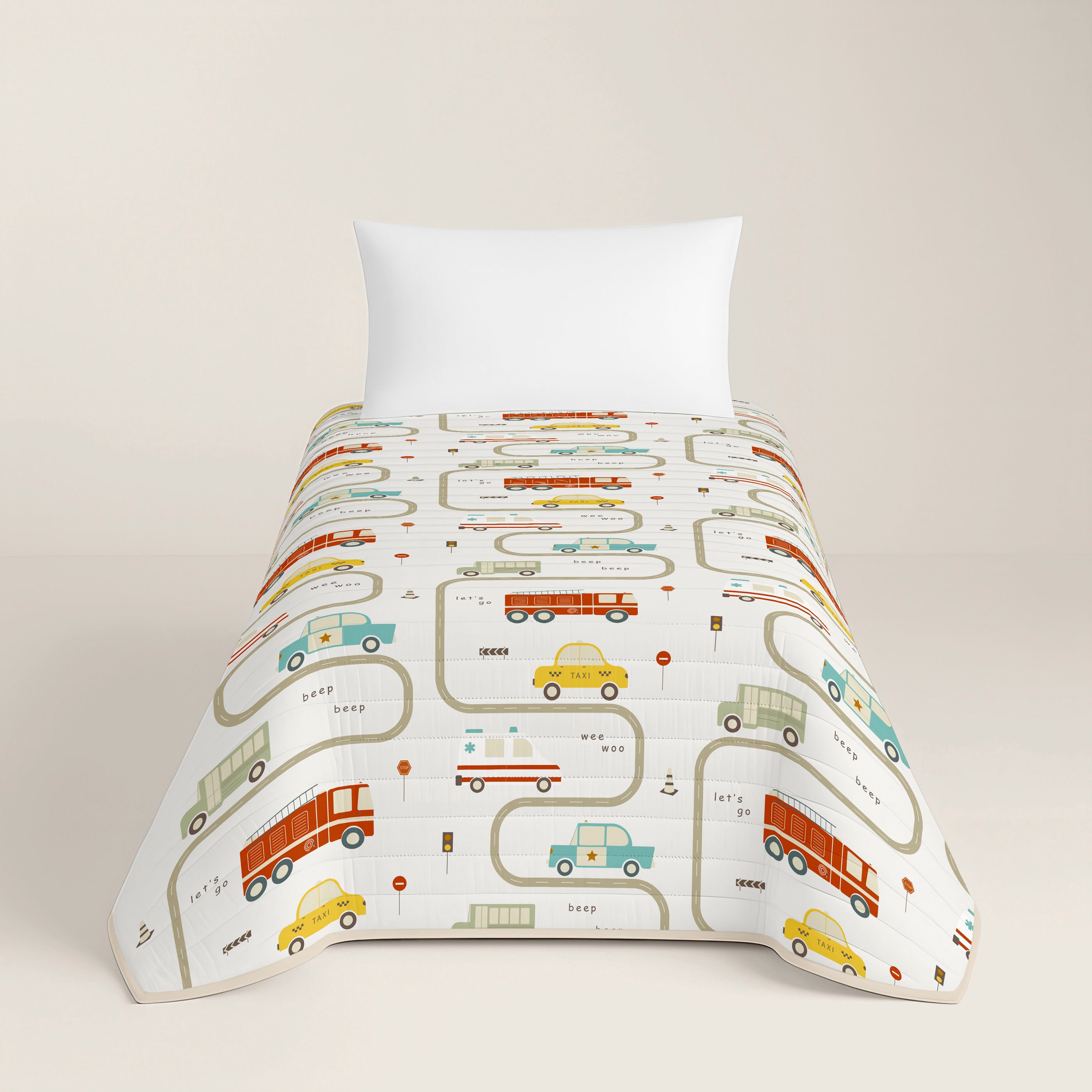 COLCHA BOUTI ESTAMPADA INFANTIL GREM 100% ALGODÓN