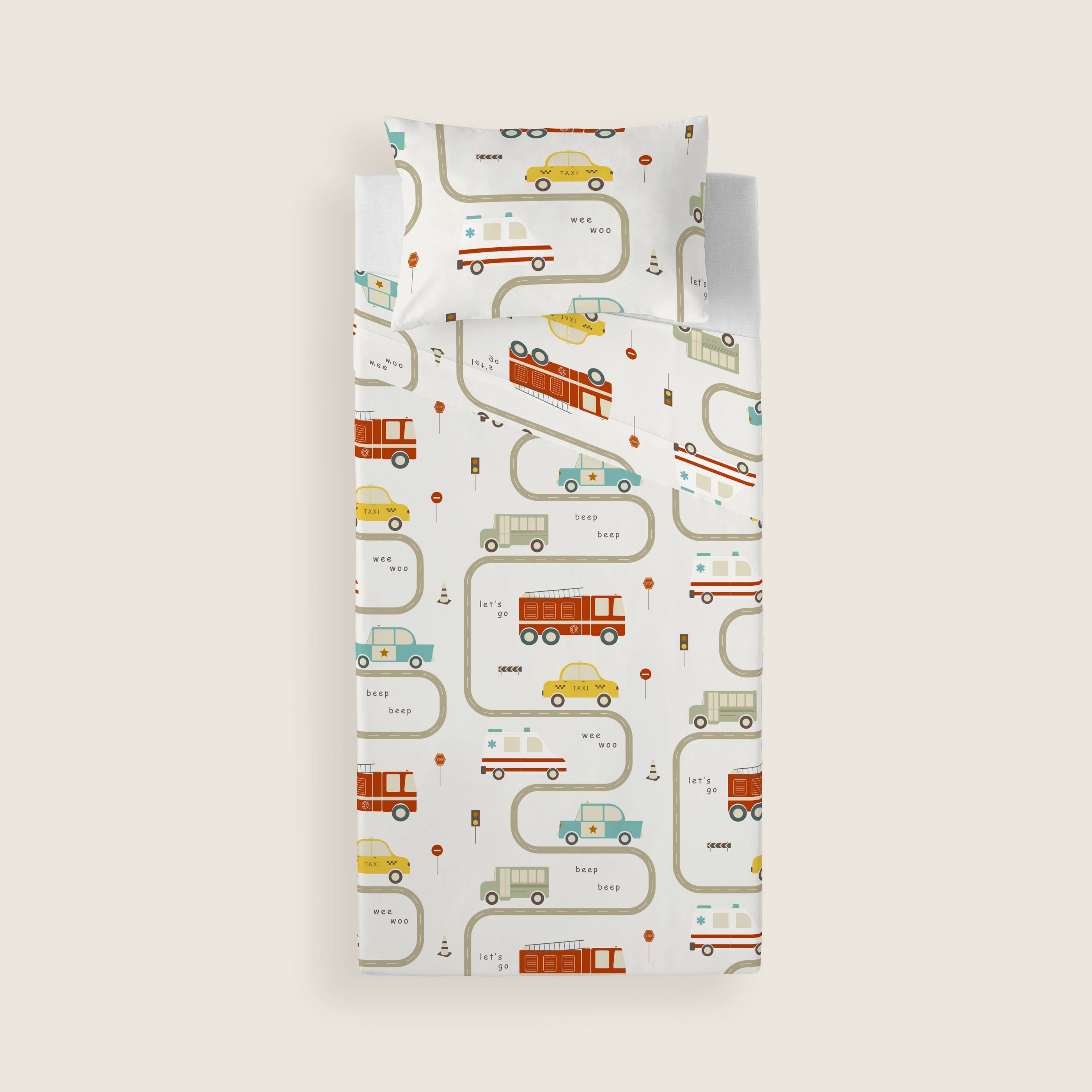 JUEGO SÁBANAS ESTAMPADAS INFANTIL GREM 100% ALGODÓN