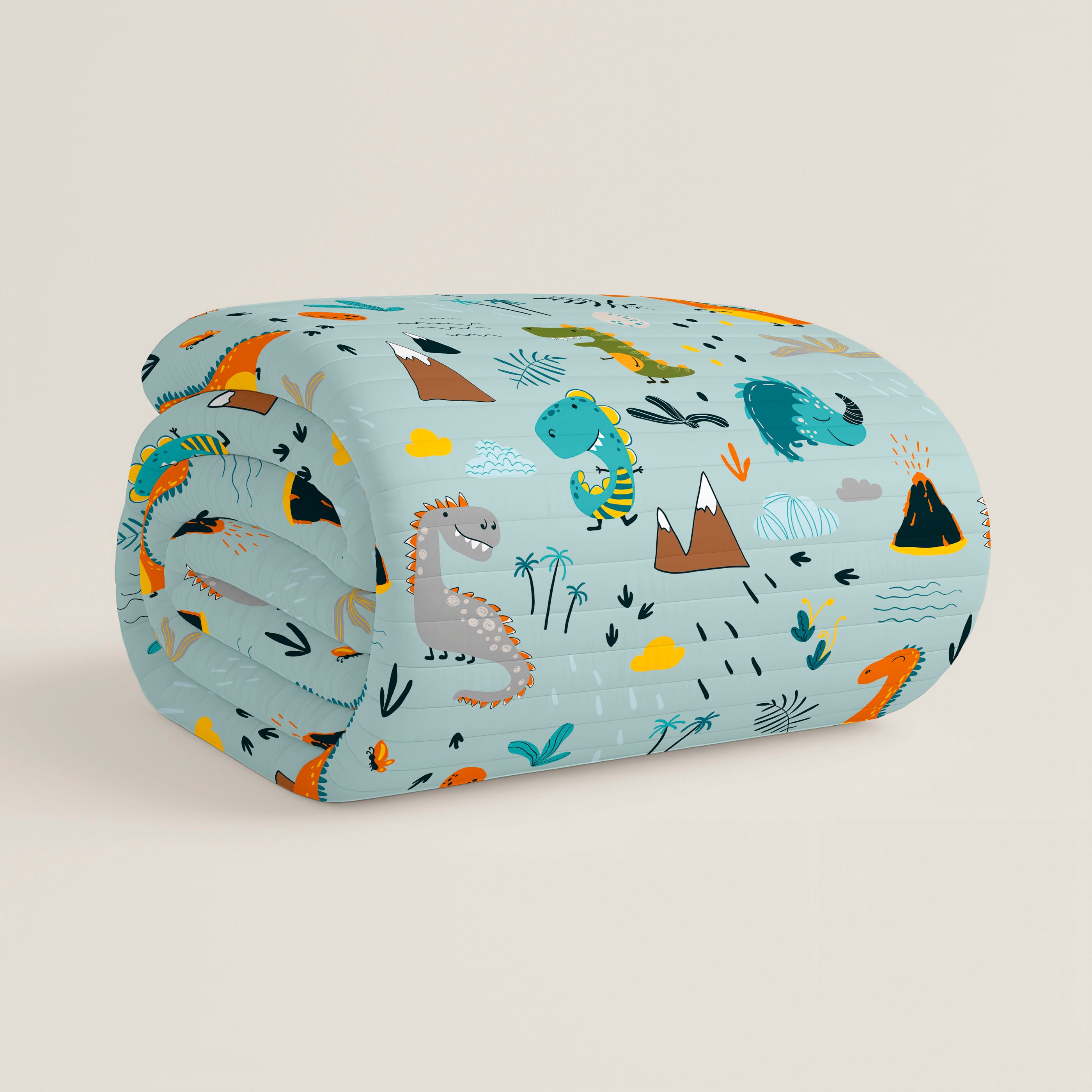 COLCHA BOUTI ESTAMPADA INFANTIL SAURUS 100% ALGODÓN