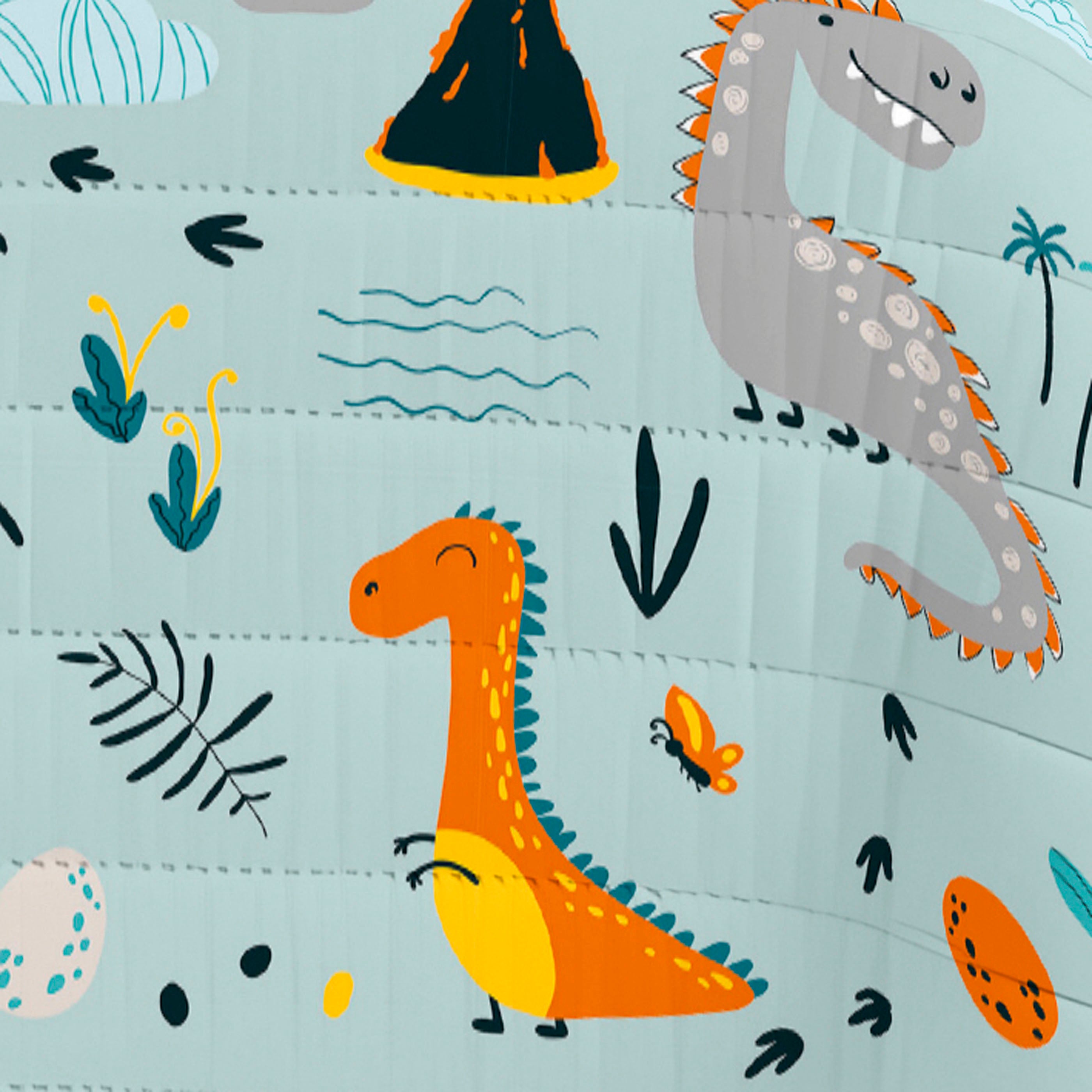 COLCHA BOUTI ESTAMPADA INFANTIL SAURUS 100% ALGODÓN