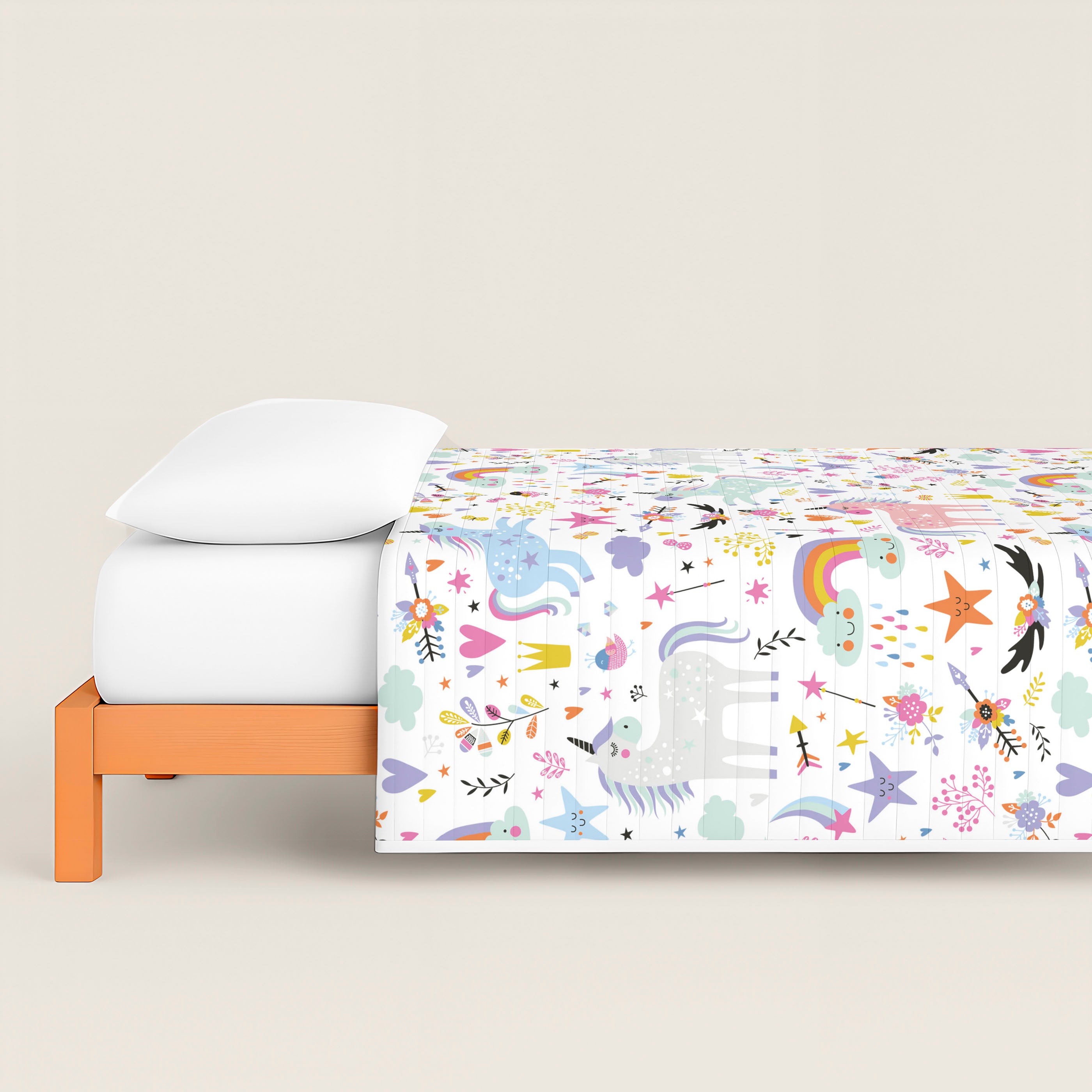 COLCHA BOUTI ESTAMPADA INFANTIL SPARKLY 100% ALGODÓN