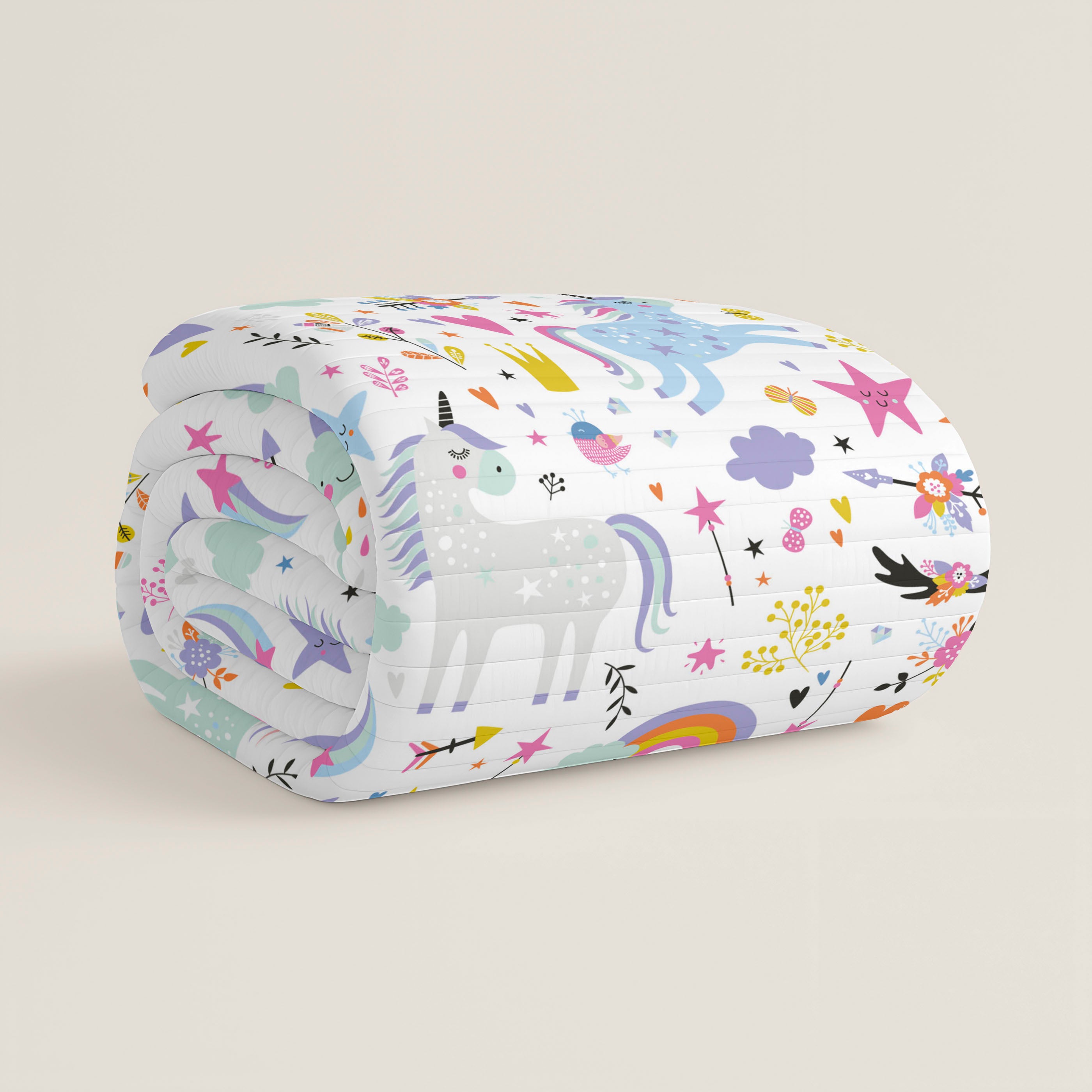 COLCHA BOUTI ESTAMPADA INFANTIL SPARKLY 100% ALGODÓN
