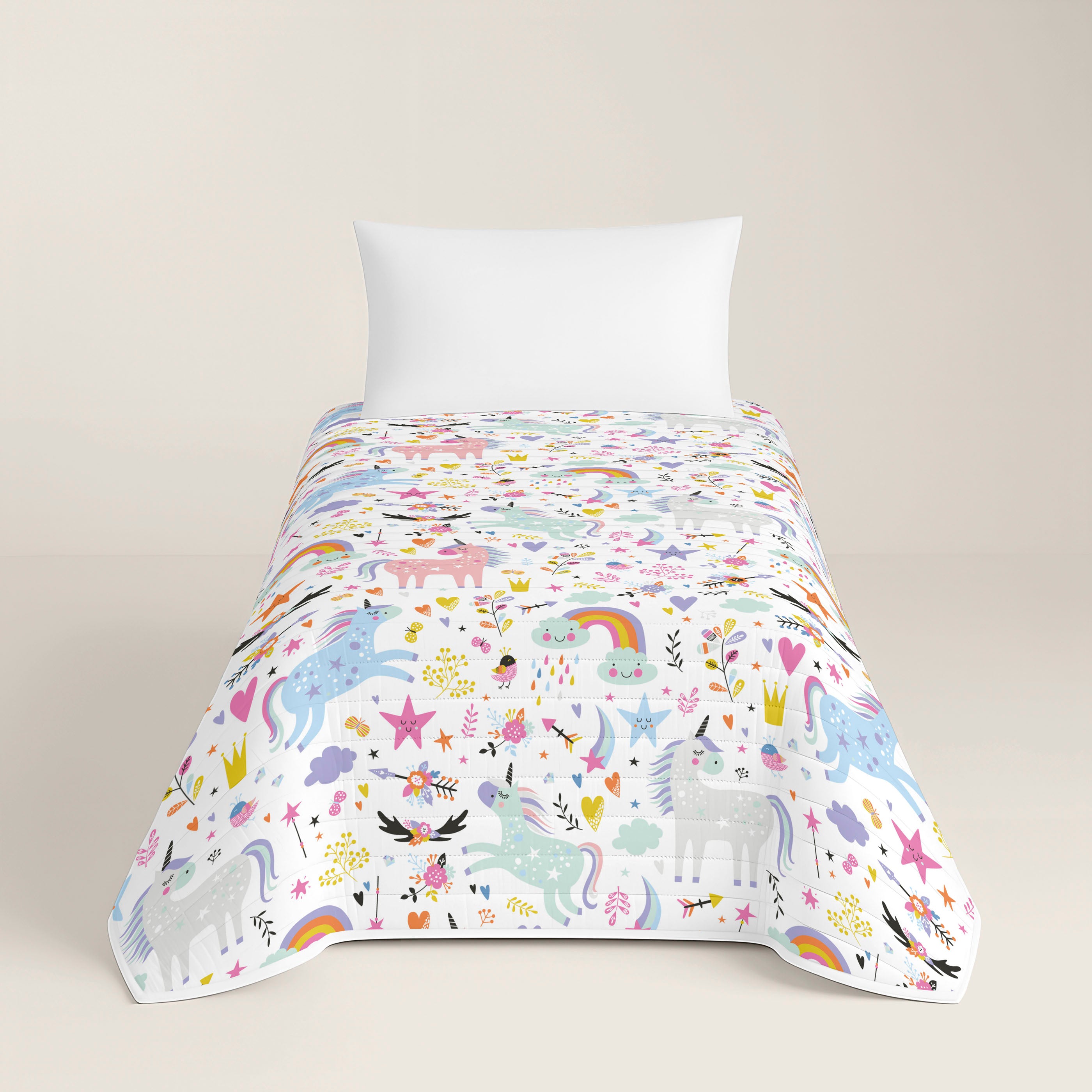 COLCHA BOUTI ESTAMPADA INFANTIL SPARKLY 100% ALGODÓN