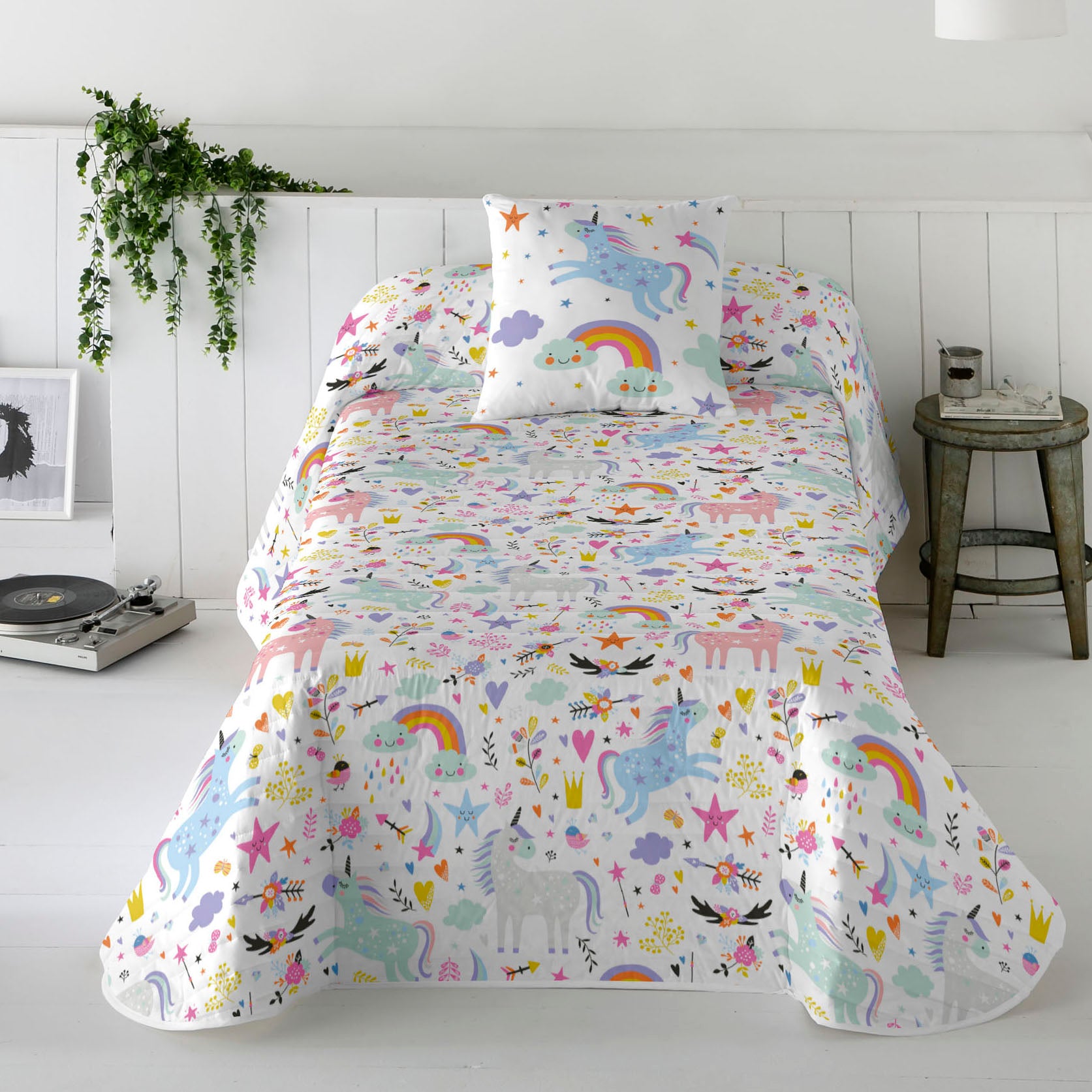 COLCHA BOUTI ESTAMPADA INFANTIL SPARKLY 100% ALGODÓN