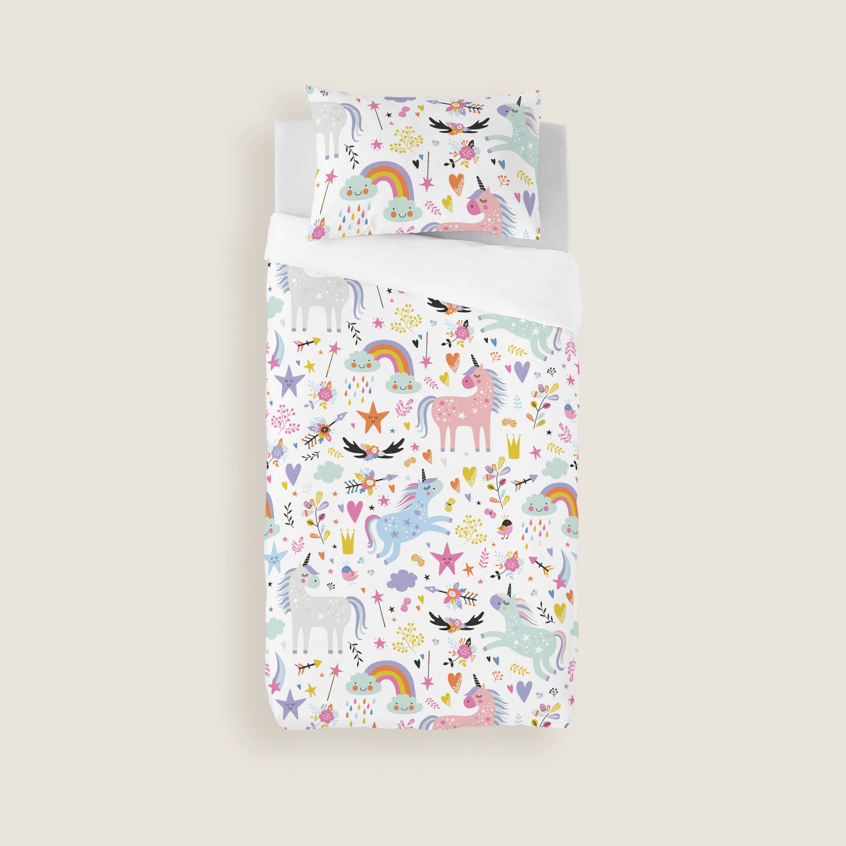 FUNDA NÓRDICA ESTAMPADA INFANTIL SPARKLY 100% ALGODÓN