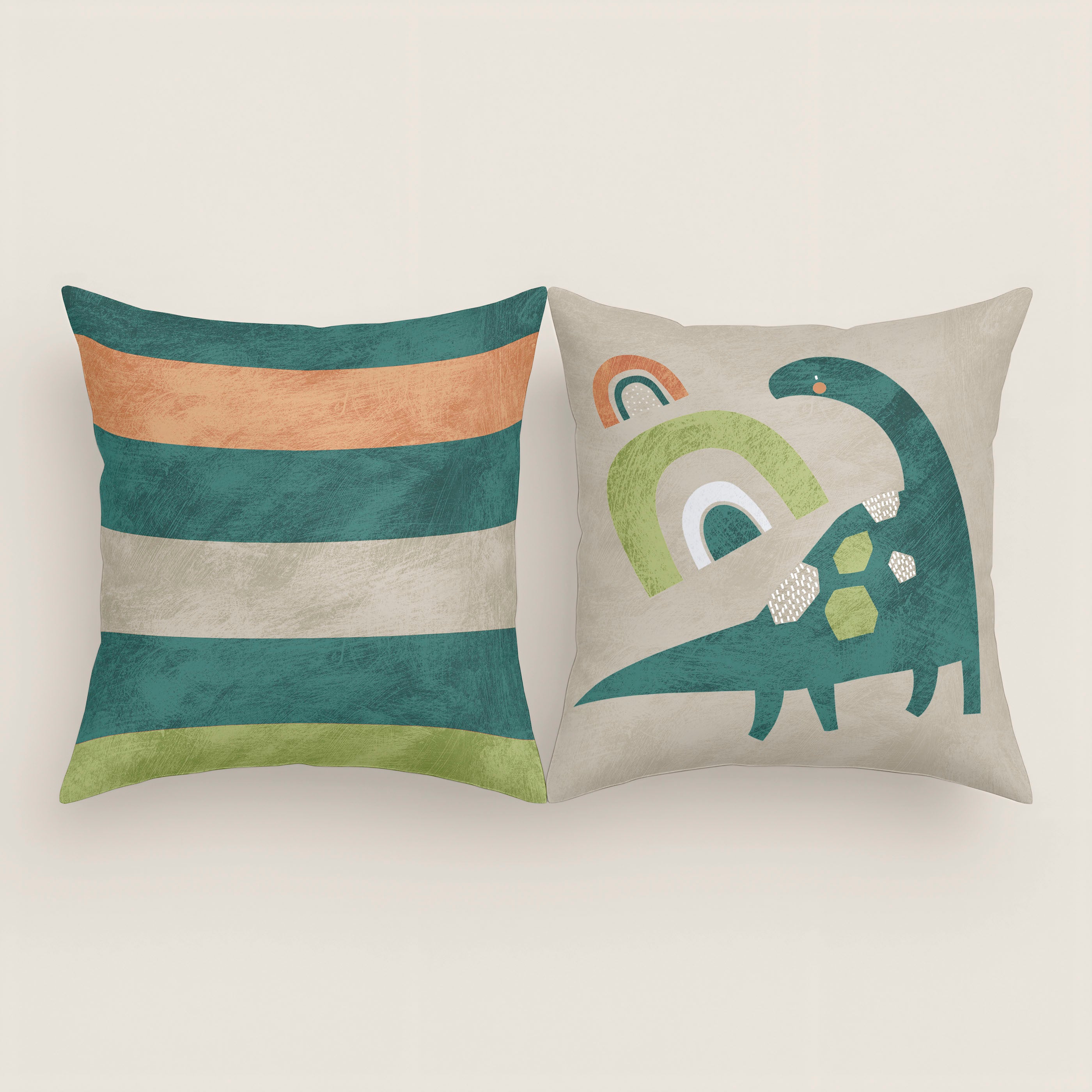 FUNDA DE COJÍN INFANTIL SAURIO 100% ALGODÓN