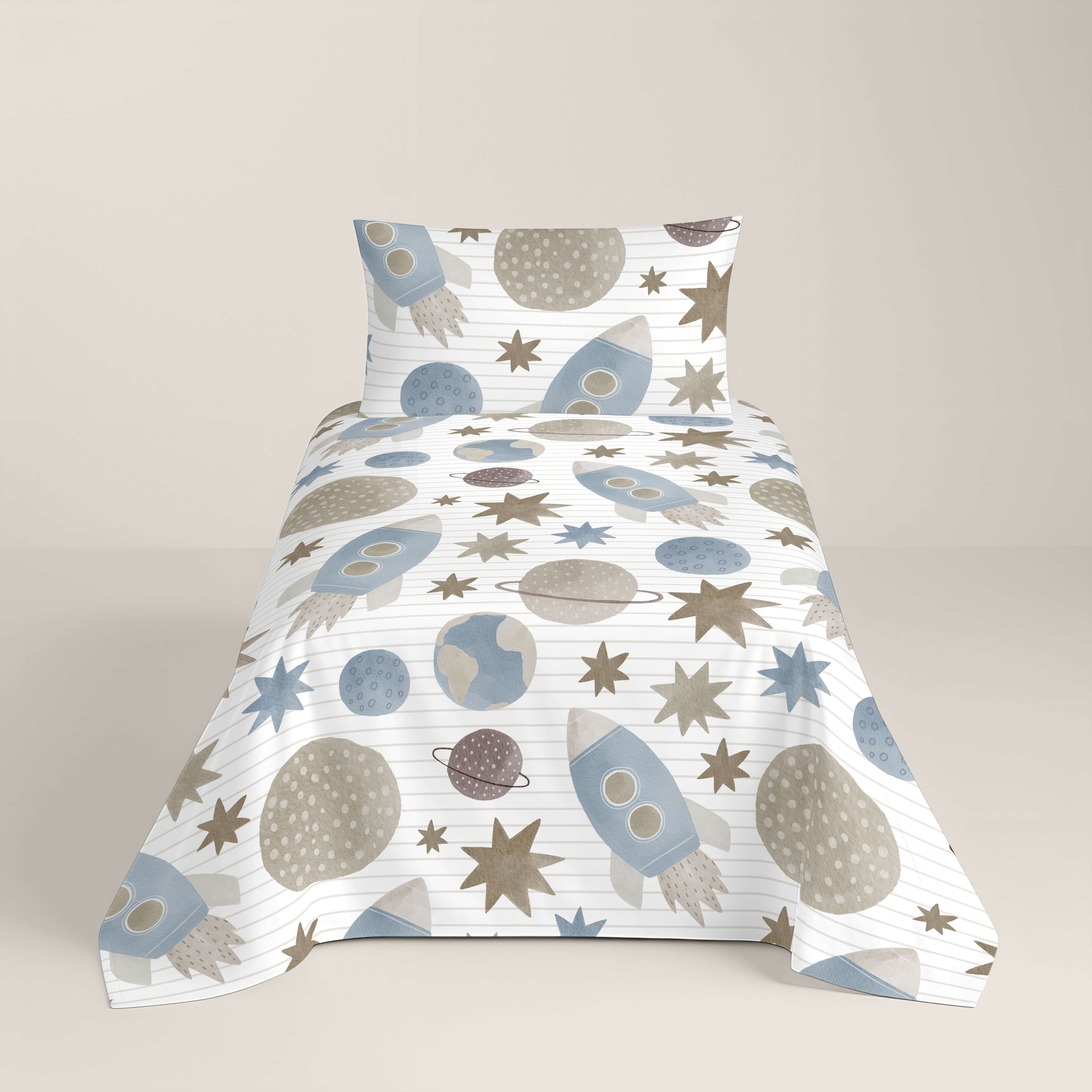 FUNDA NÓRDICA ESTAMPADA INFANTIL ORION 100% ALGODÓN