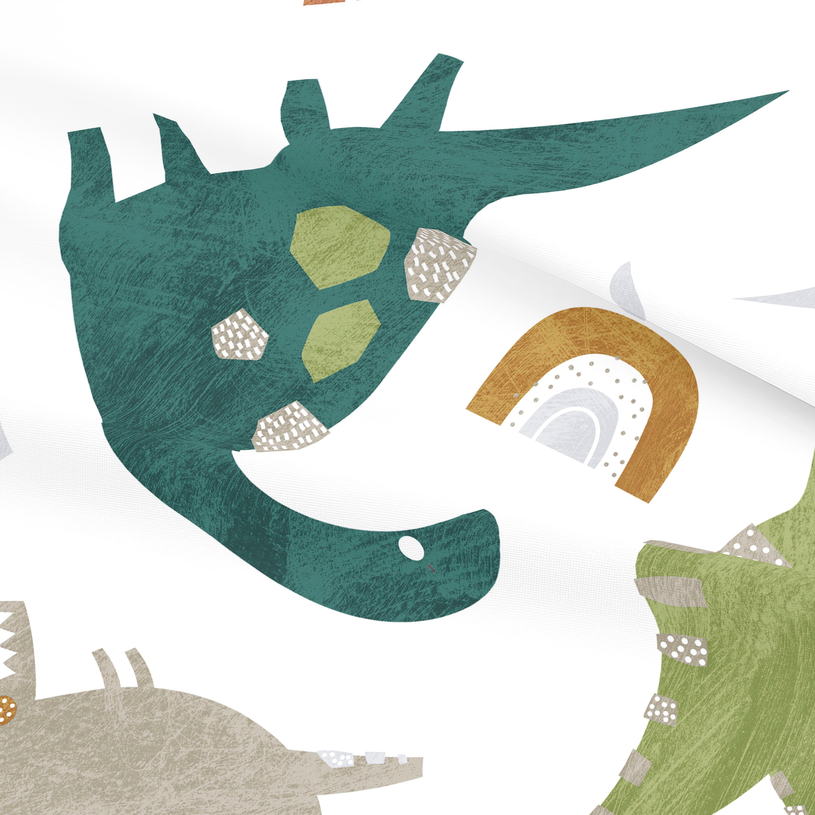 FUNDA NÓRDICA ESTAMPADA INFANTIL SAURIO 100% ALGODÓN
