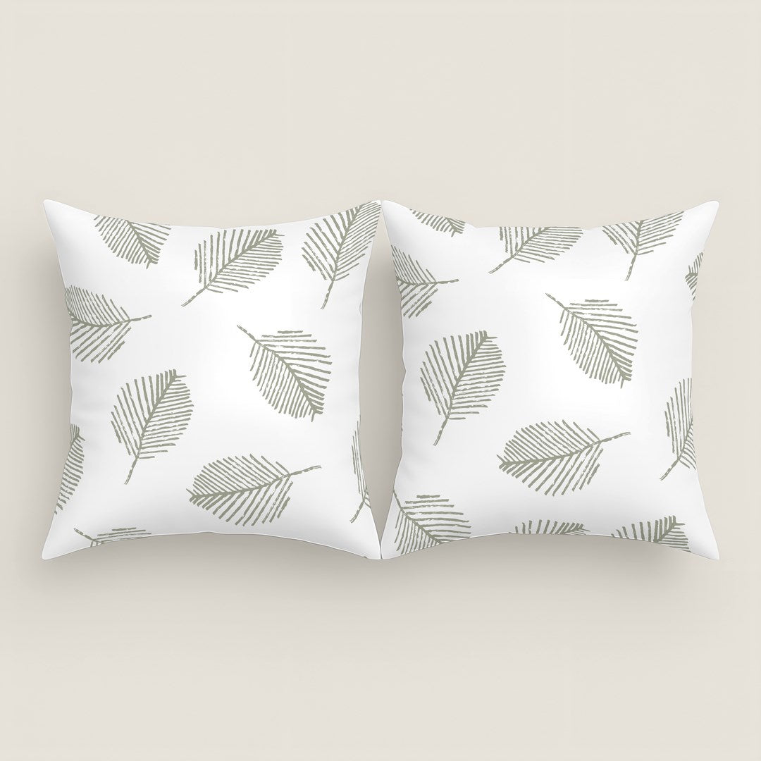 FUNDA DE COJÍN ESTAMPADO JAHO SAGE 100% ALGODÓN