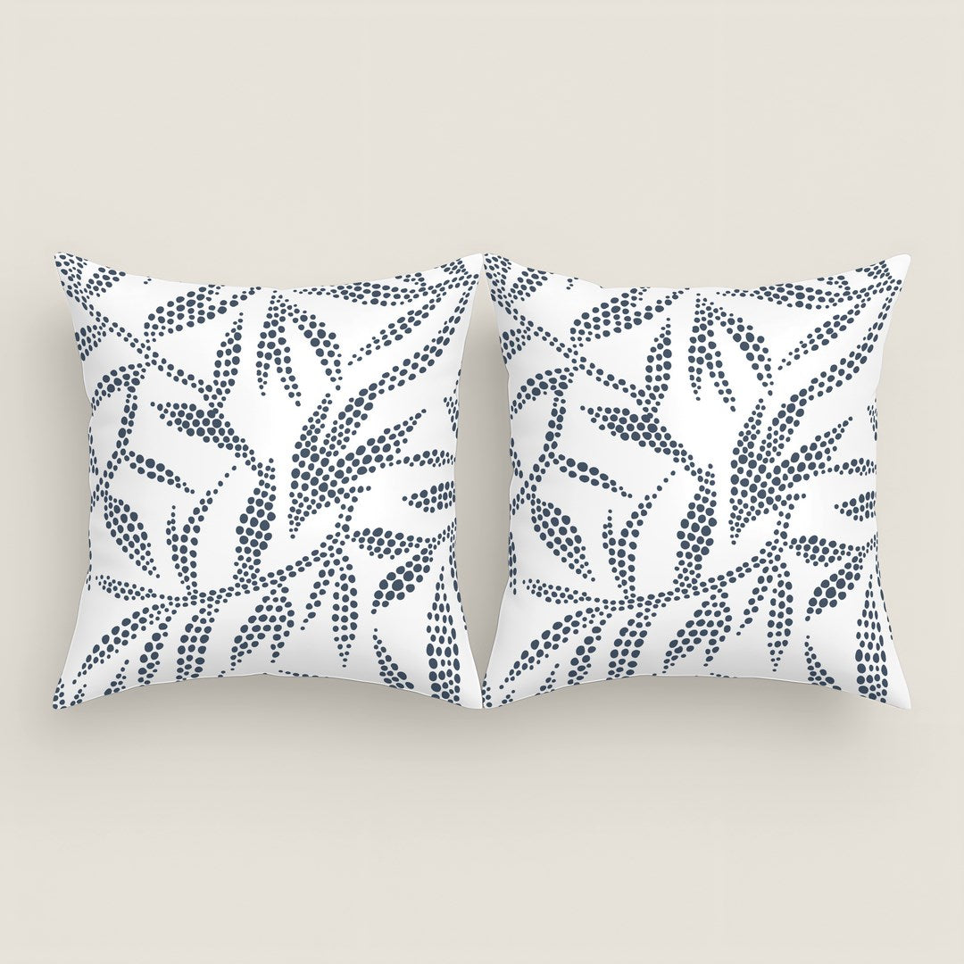 FUNDA DE COJÍN ESTAMPADO WAKIA BLUE 100% ALGODÓN