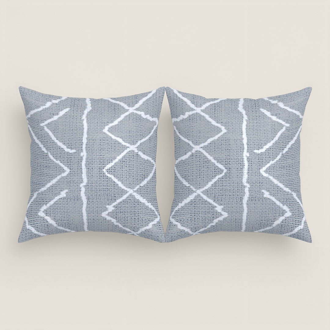 FUNDA DE COJÍN ESTAMPADO NAUEK GREY 100% ALGODÓN