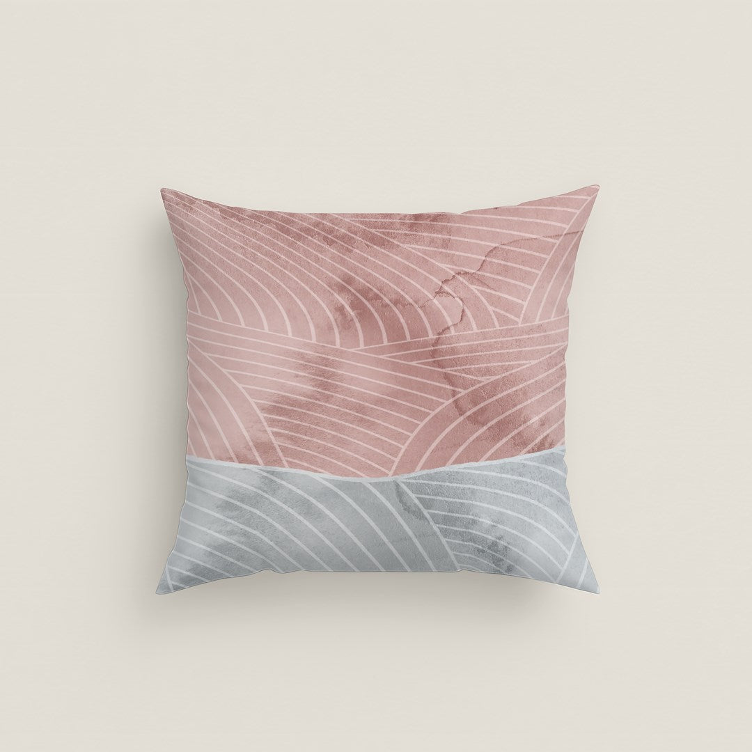 FUNDA DE COJÍN ESTAMPADO OCEAN BLUE 100% ALGODÓN