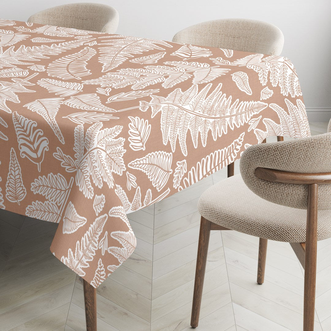 MANTEL ESTAMPADO ANTIMANCHAS BOSCO PEACH