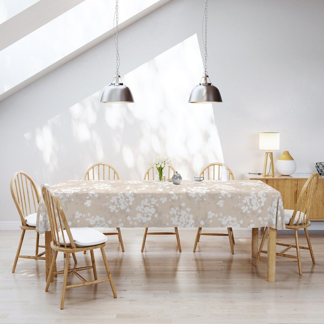 MANTEL ESTAMPADO ANTIMANCHAS LIGHT LEAVES