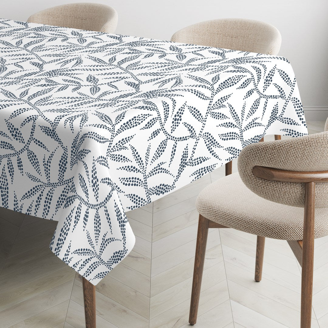 MANTEL ESTAMPADO ANTIMANCHAS WAKIA BLUE