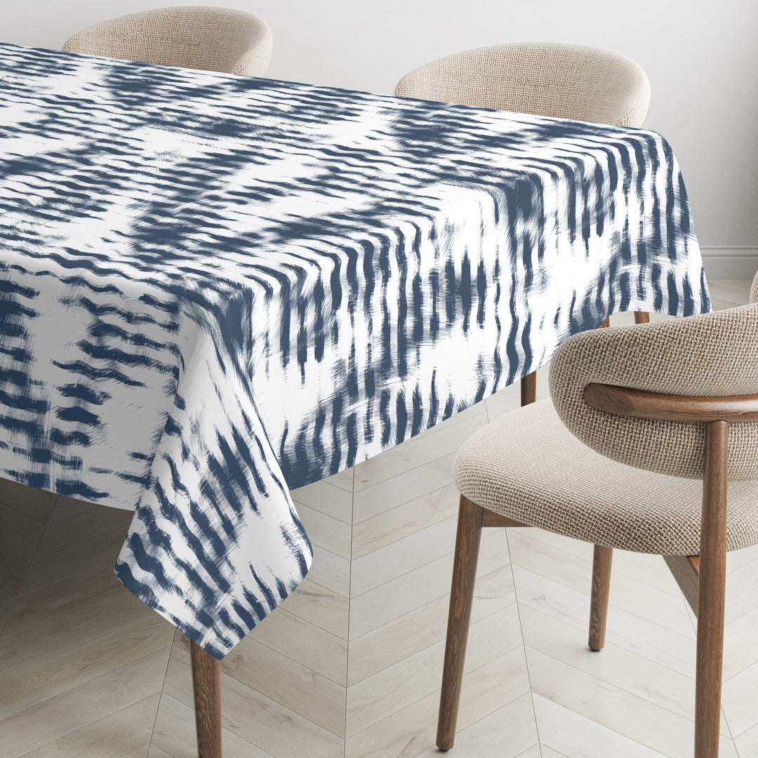 MANTEL ESTAMPADO ANTIMANCHAS WAVES BLUE