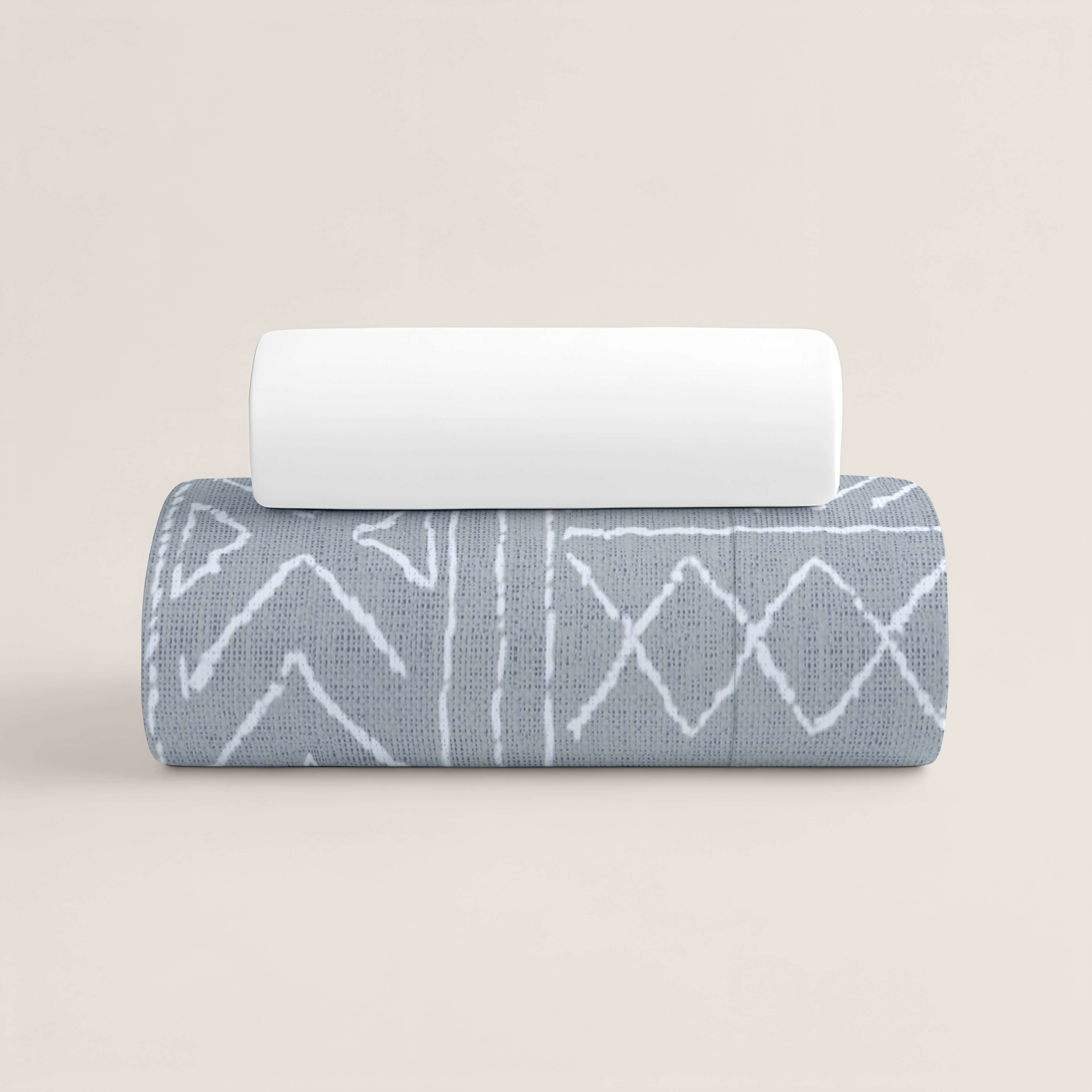 FUNDA NÓRDICA ESTAMPADA NAUEK GREY 100% ALGODÓN