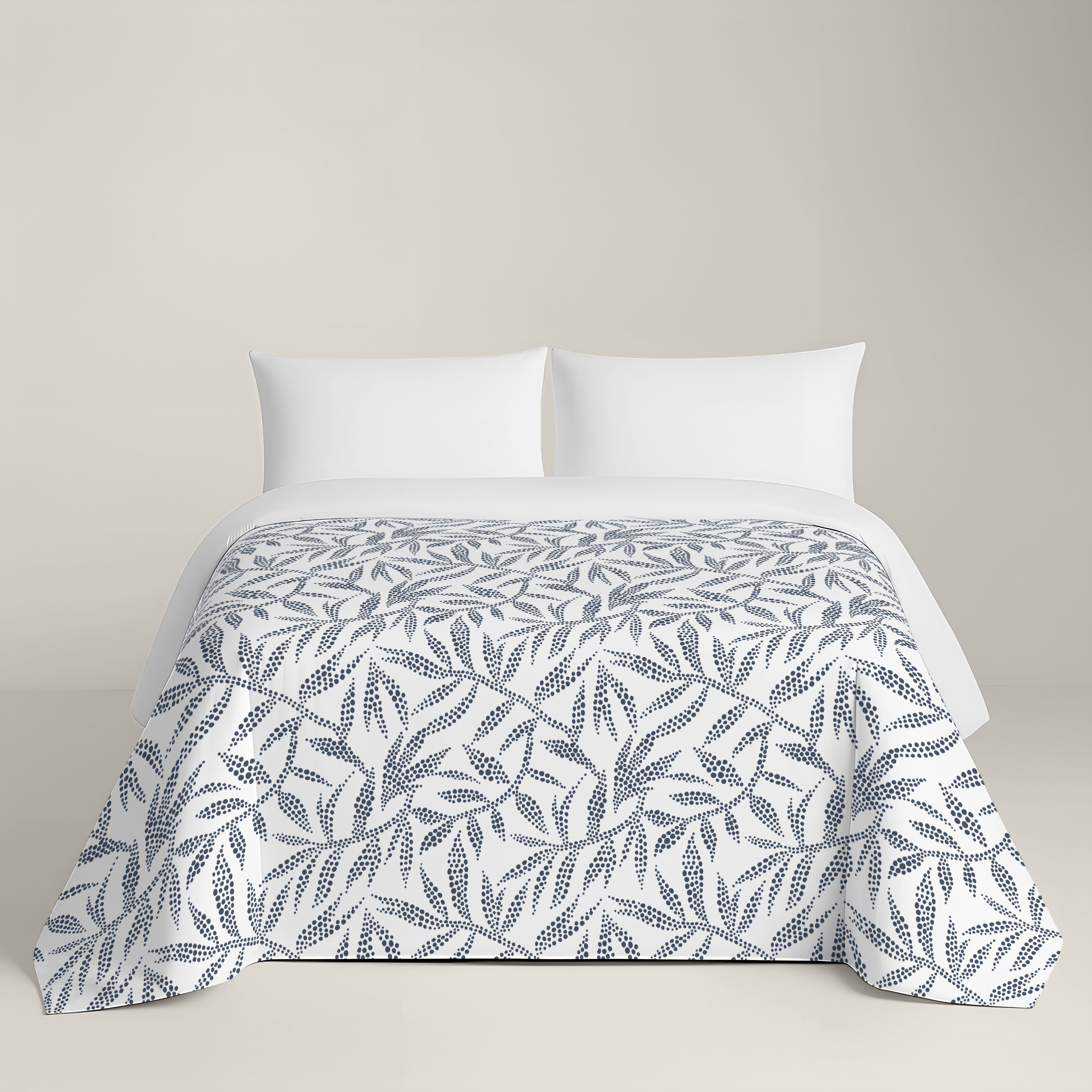 FUNDA NÓRDICA ESTAMPADA WAKIA BLUE 100% ALGODÓN