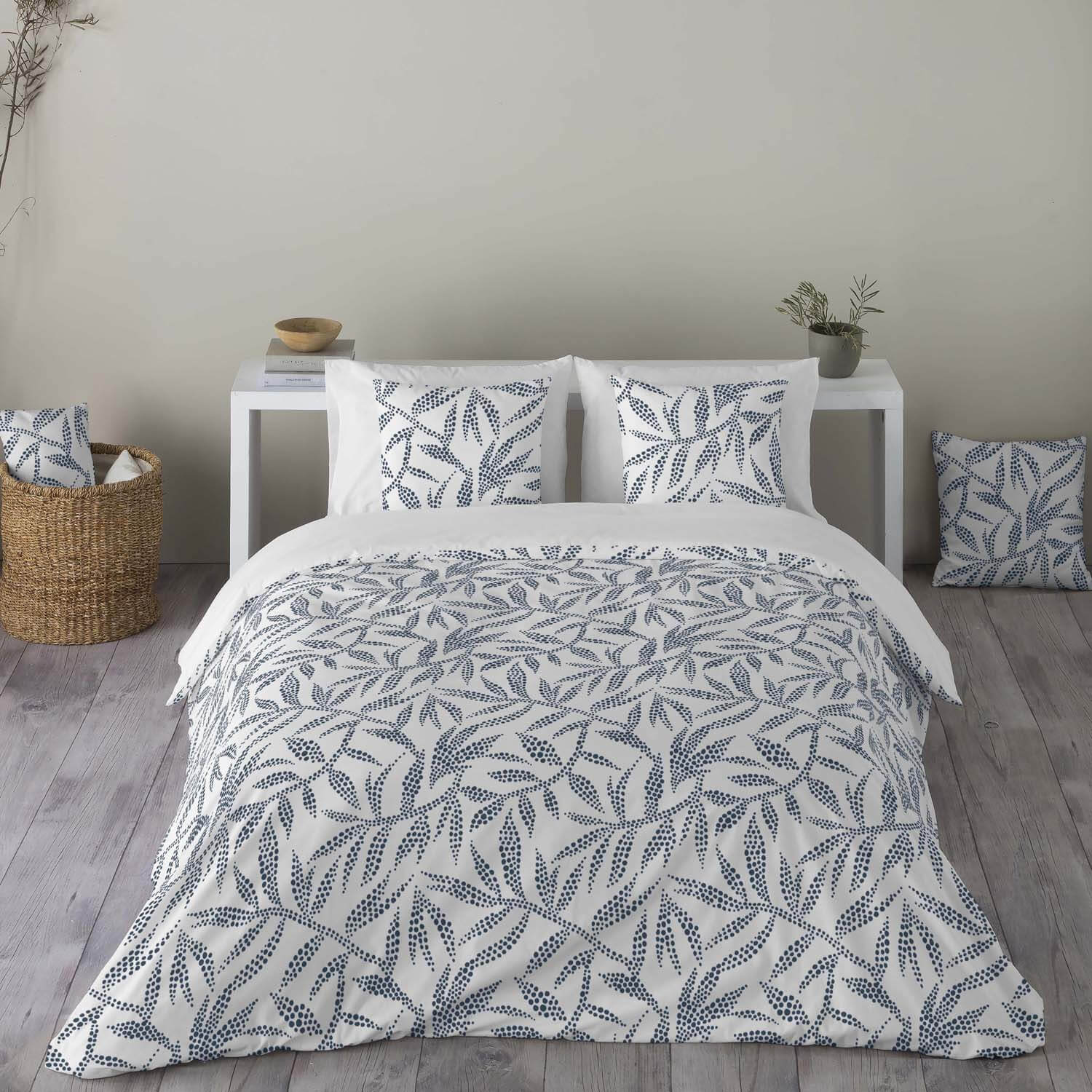 FUNDA NÓRDICA ESTAMPADA WAKIA BLUE 100% ALGODÓN