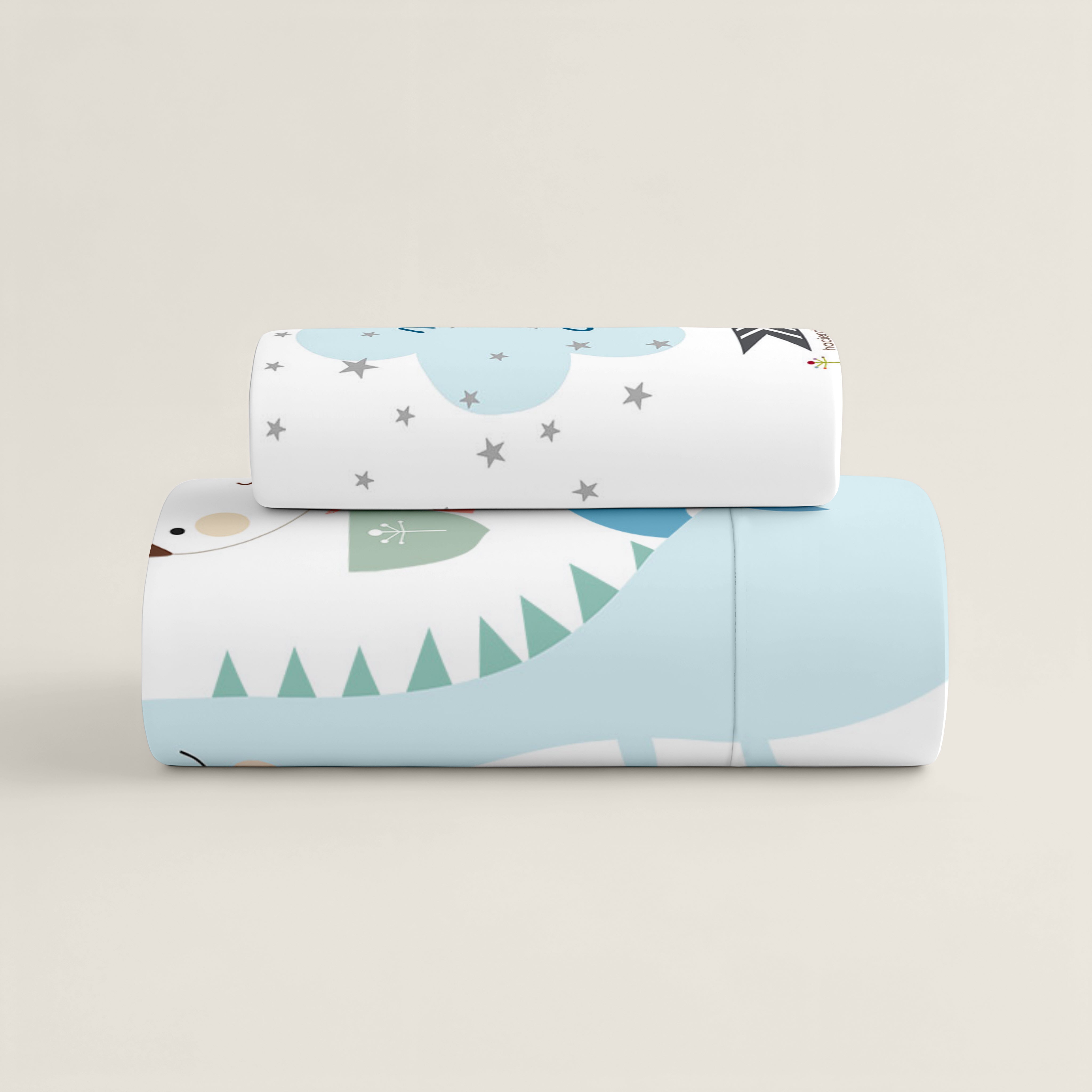 FUNDA NÓRDICA REVERSIBLE CUNA BEBÉ DINOS 100% ALGODÓN