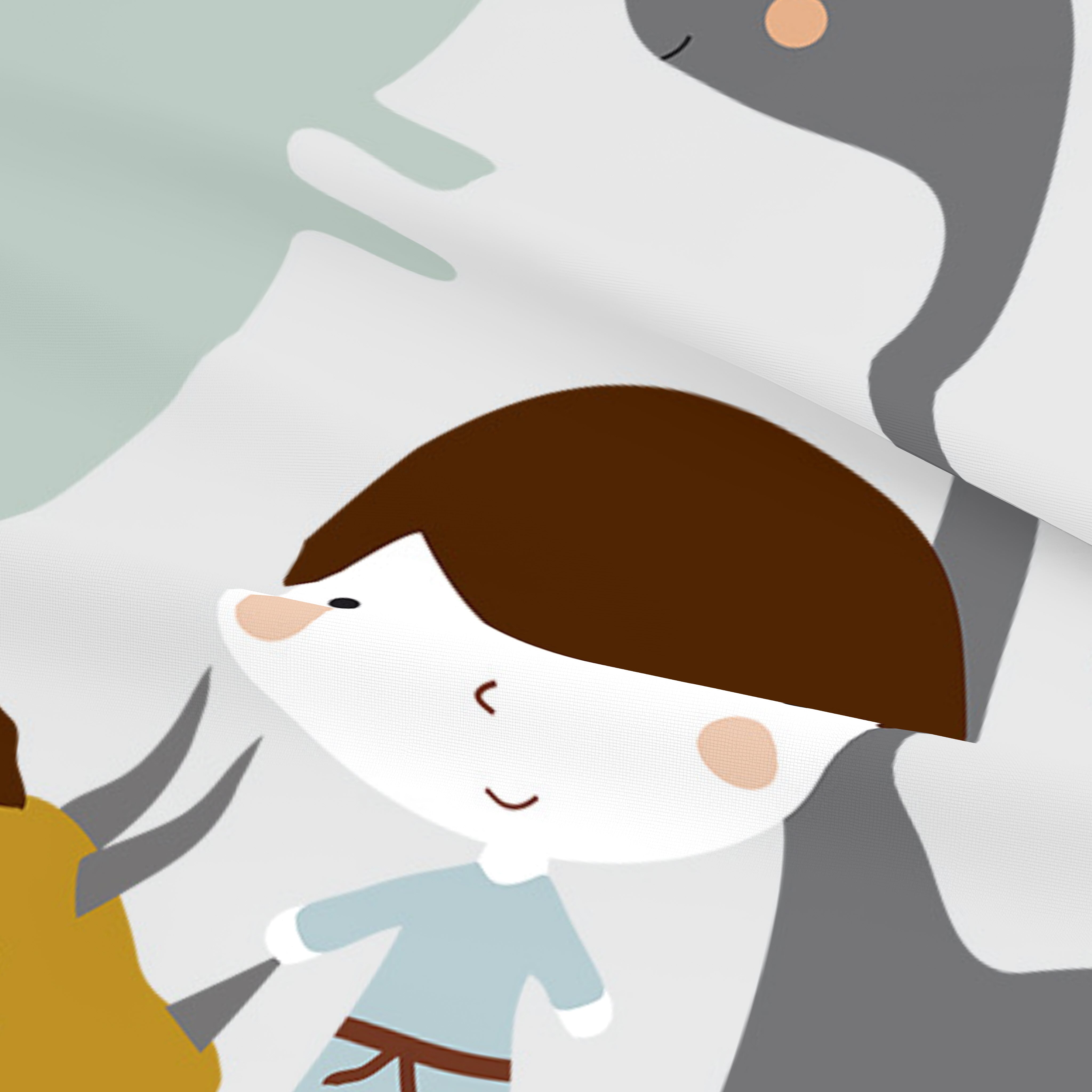 FUNDA NÓRDICA REVERSIBLE CUNA BEBÉ DINOS 100% ALGODÓN