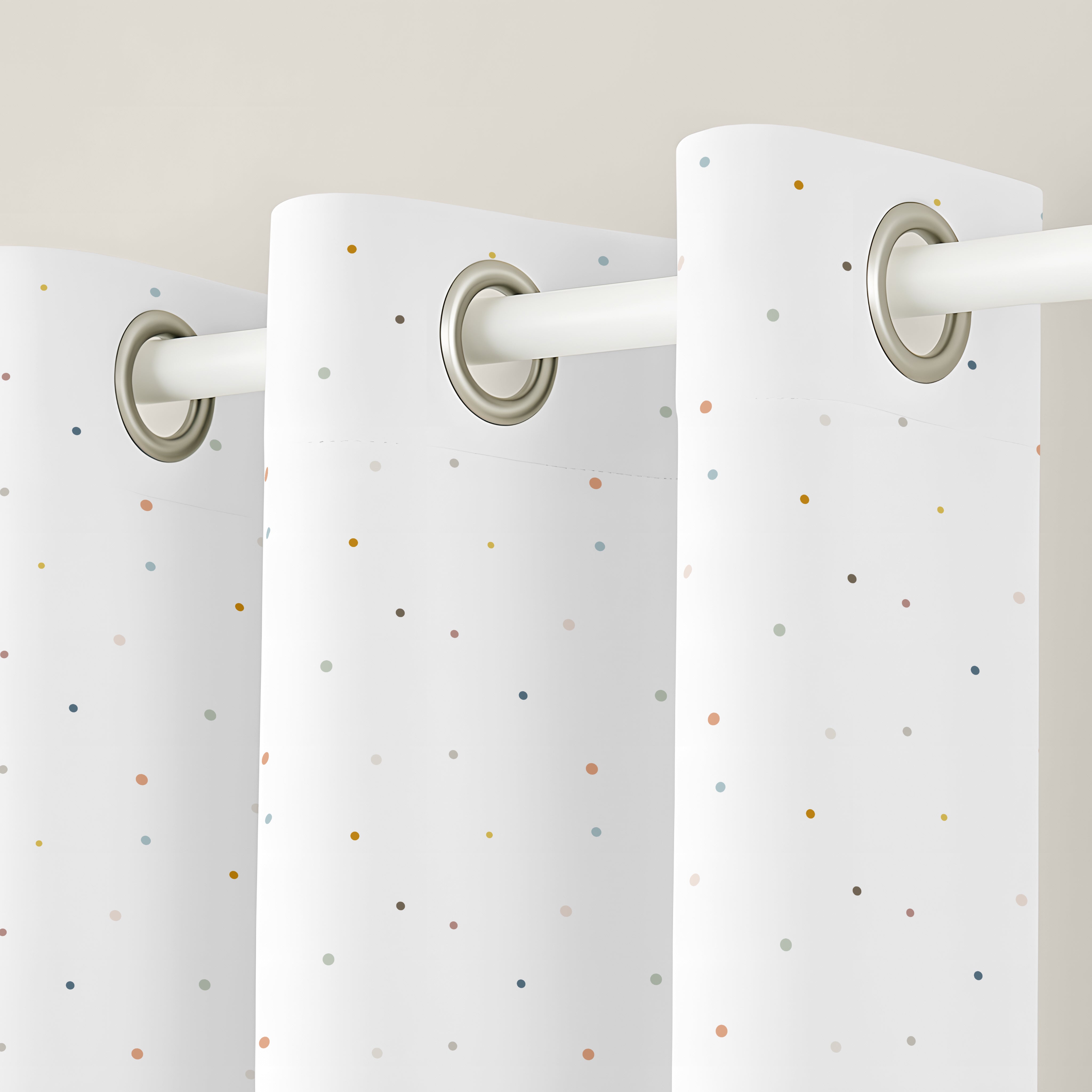 CORTINA INFANTIL LUNARES 100% ALGODÓN