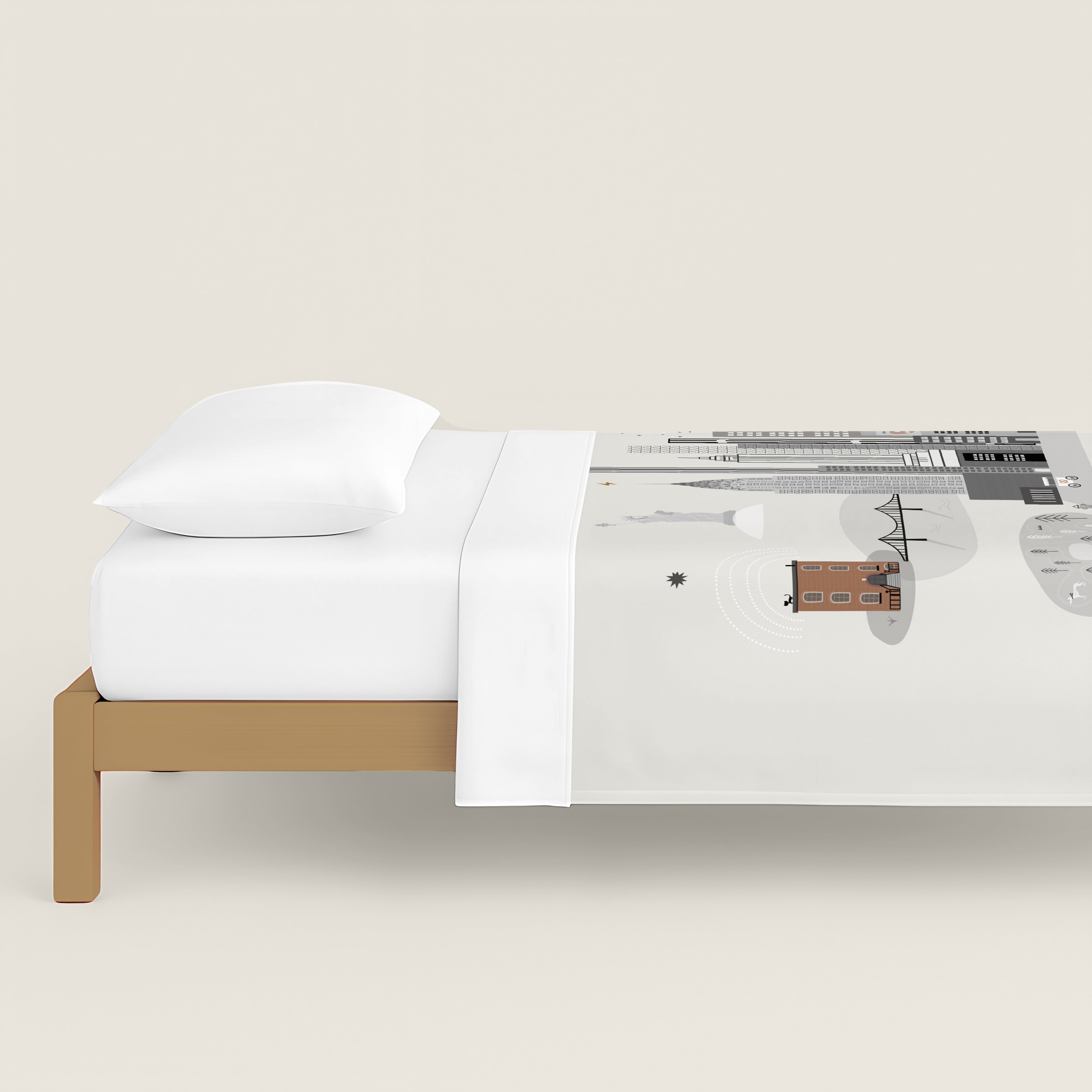 FUNDA NÓRDICA ESTAMPADA NYC 100% ALGODÓN