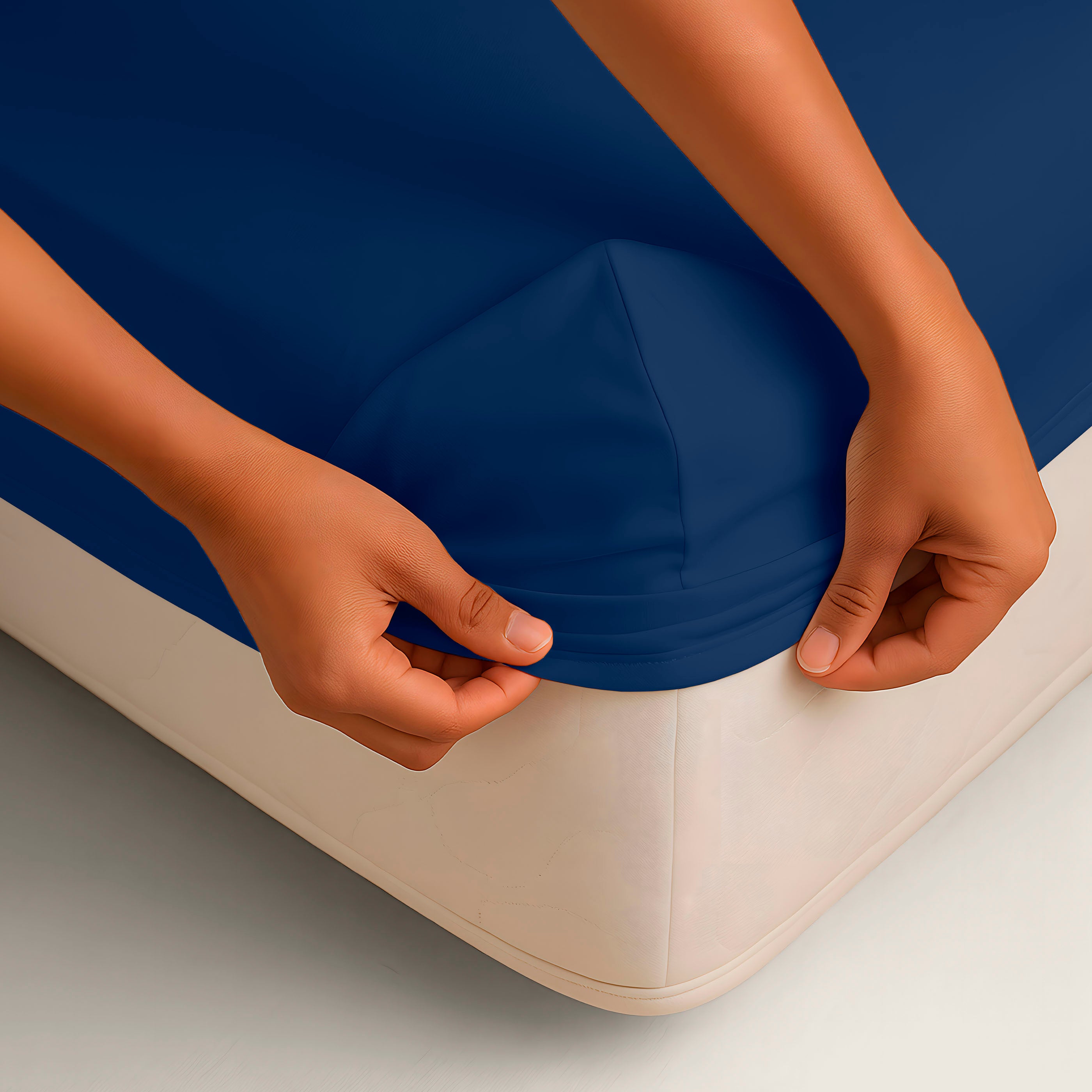 SÁBANA BAJERA AJUSTABLE 100% ALGODÓN AZUL