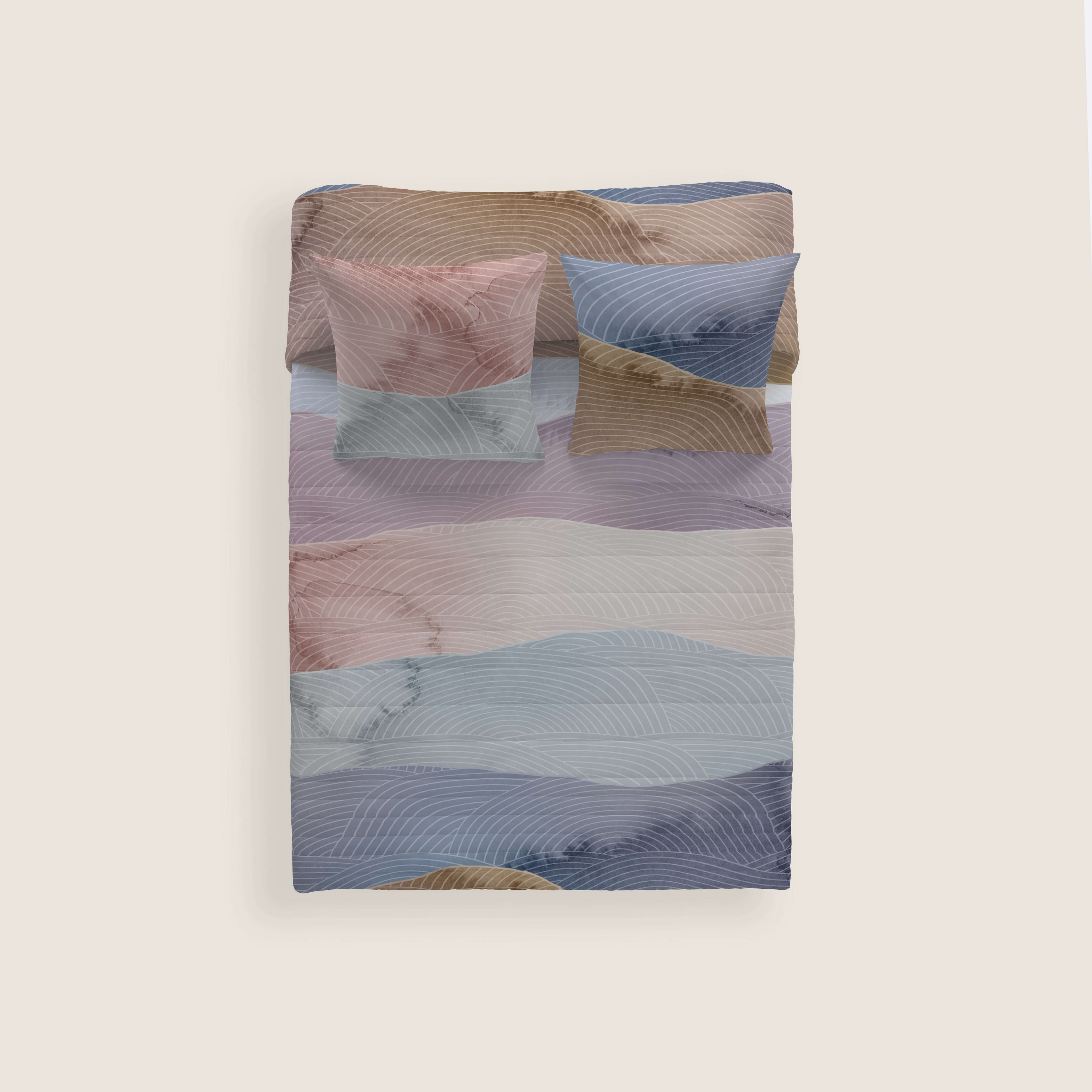 COLCHA BOUTI ESTAMPADA OCEAN BLUE