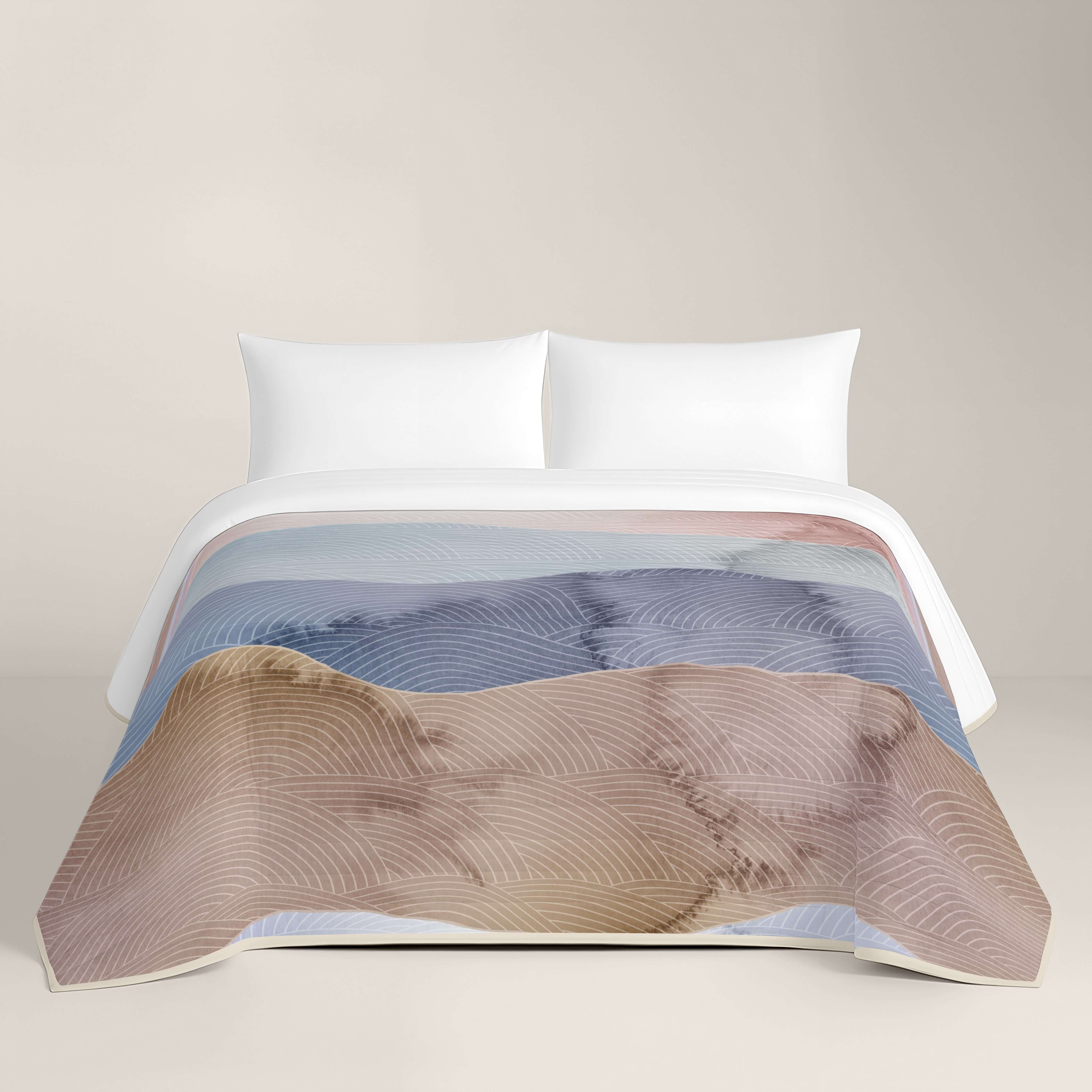 COLCHA BOUTI ESTAMPADA OCEAN BLUE