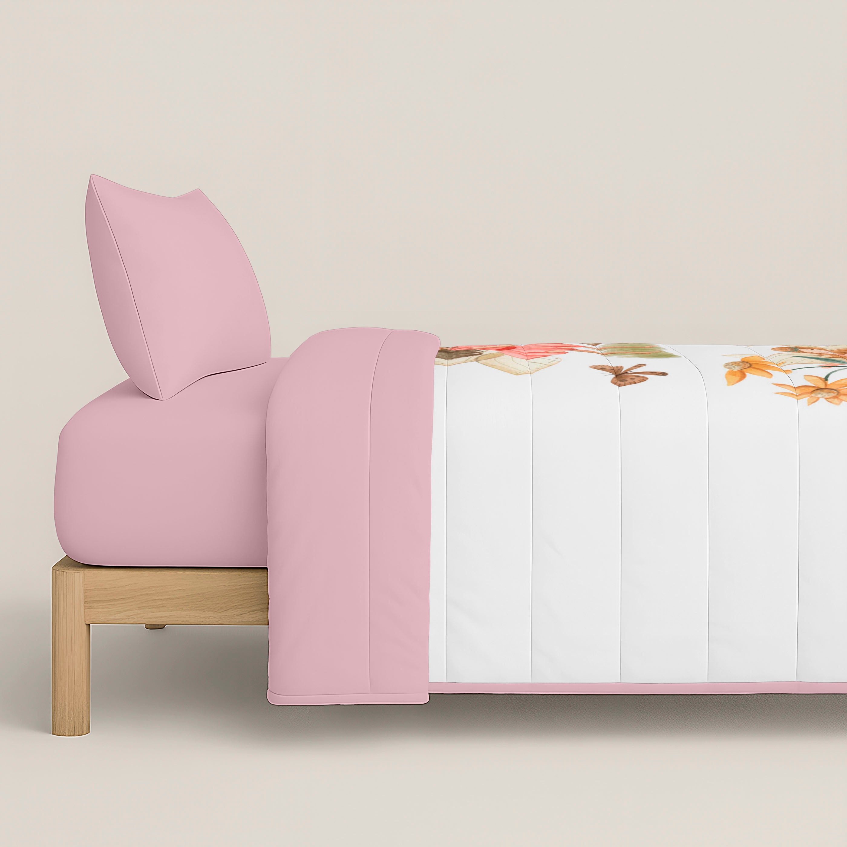 EDREDÓN NÓRDICO ESTAMPADO INFANTIL FLORA