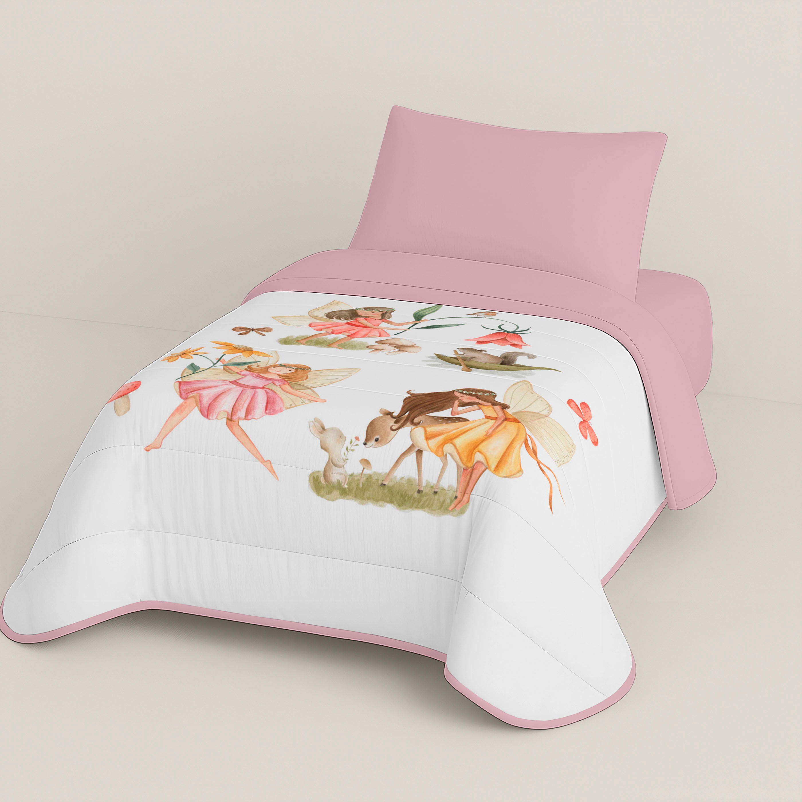 EDREDÓN NÓRDICO ESTAMPADO INFANTIL FLORA