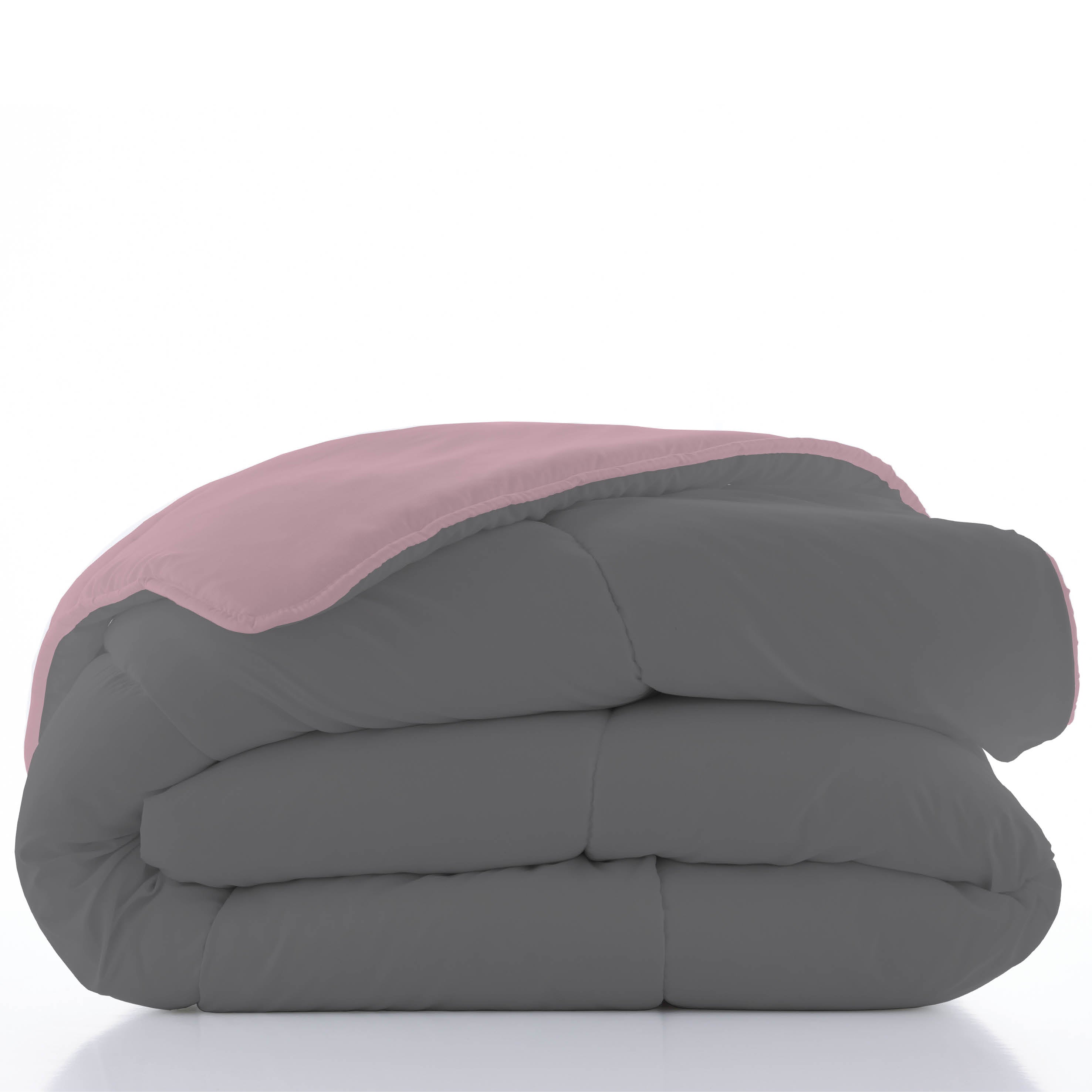 EDREDÓN NÓRDICO BICOLOR ROSA VIEJO/GRIS L.807