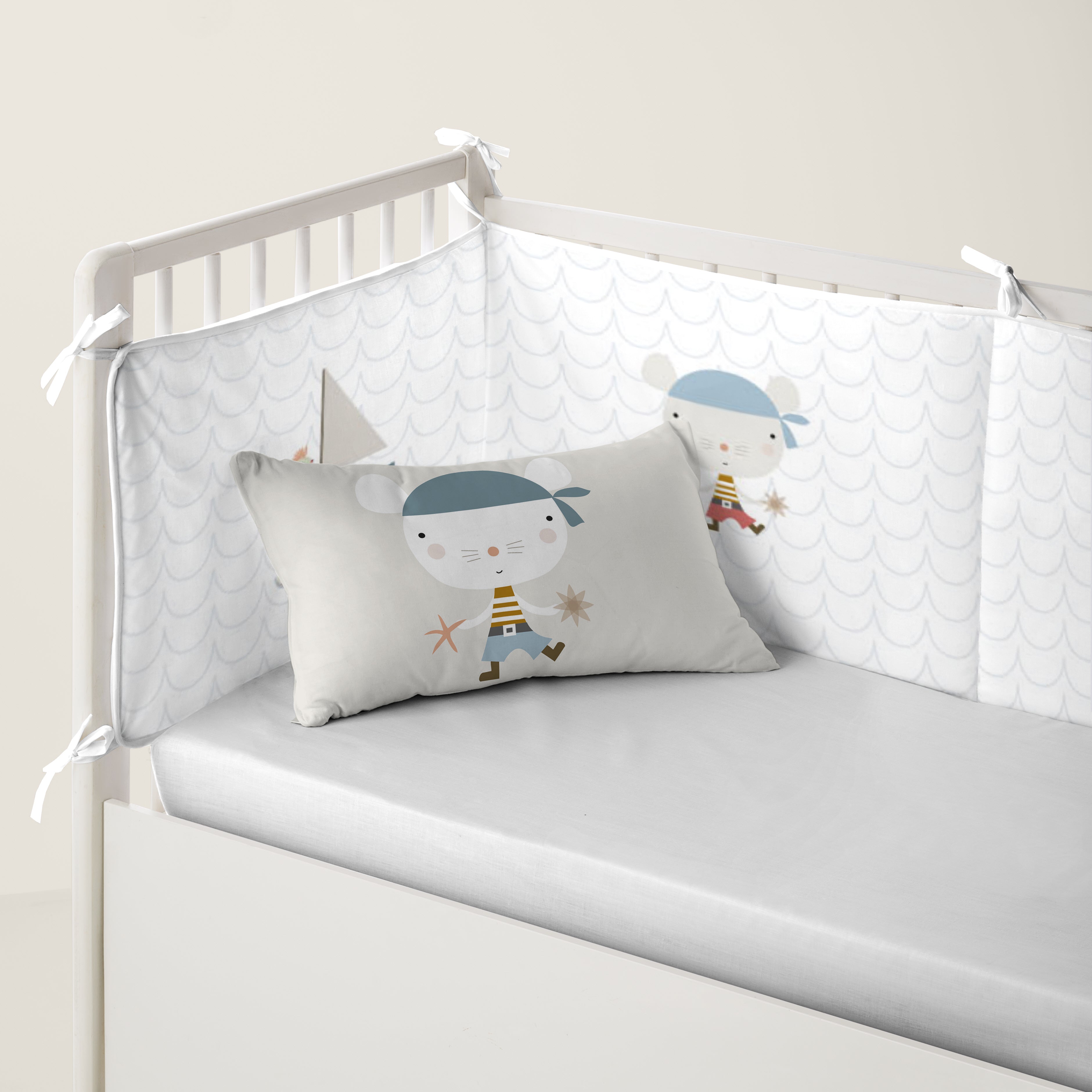 PROTECTOR CHICHONERA DE CUNA BEBÉ AVENTURA PIRATA