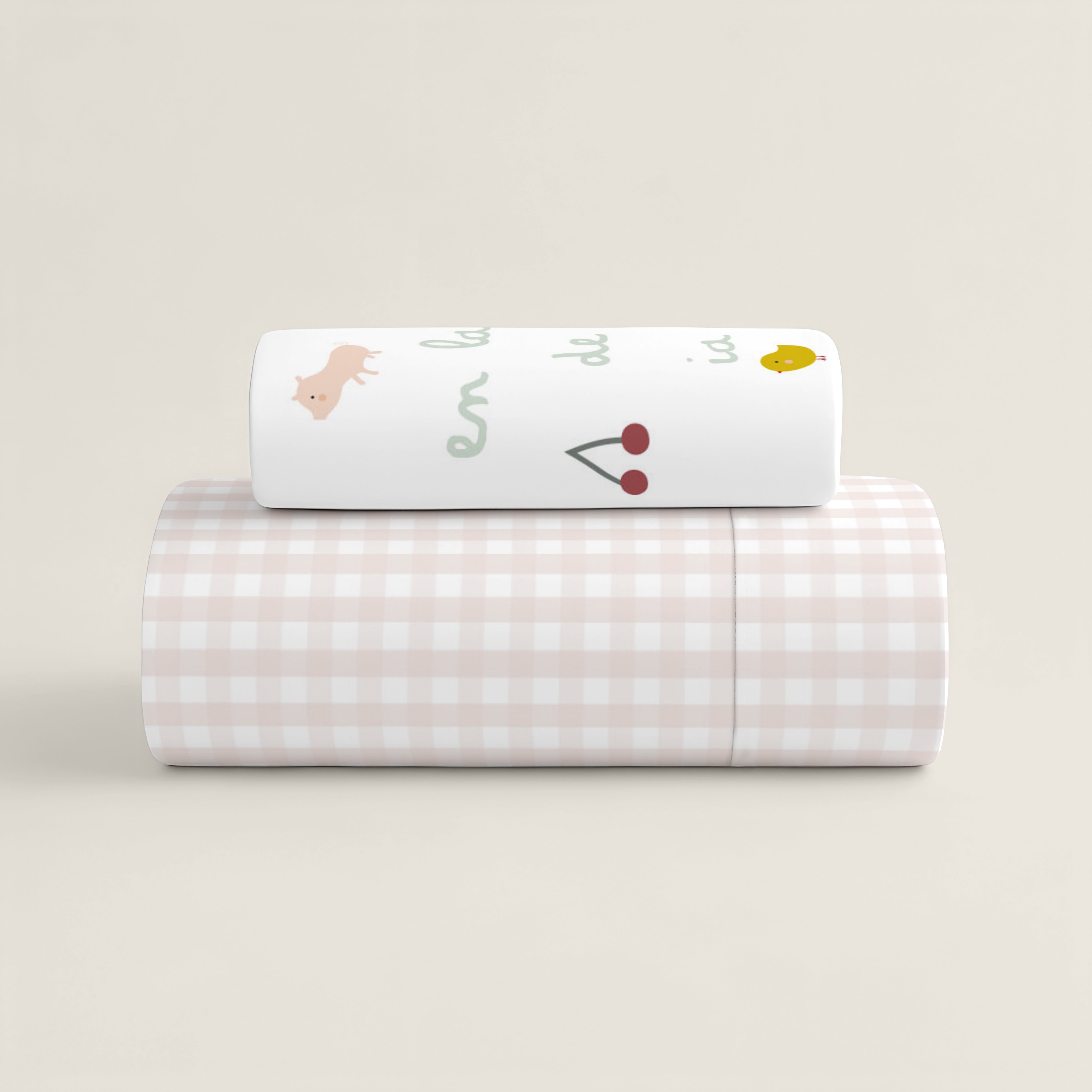 FUNDA NÓRDICA REVERSIBLE CUNA BEBÉ GRANJA 100% ALGODÓN