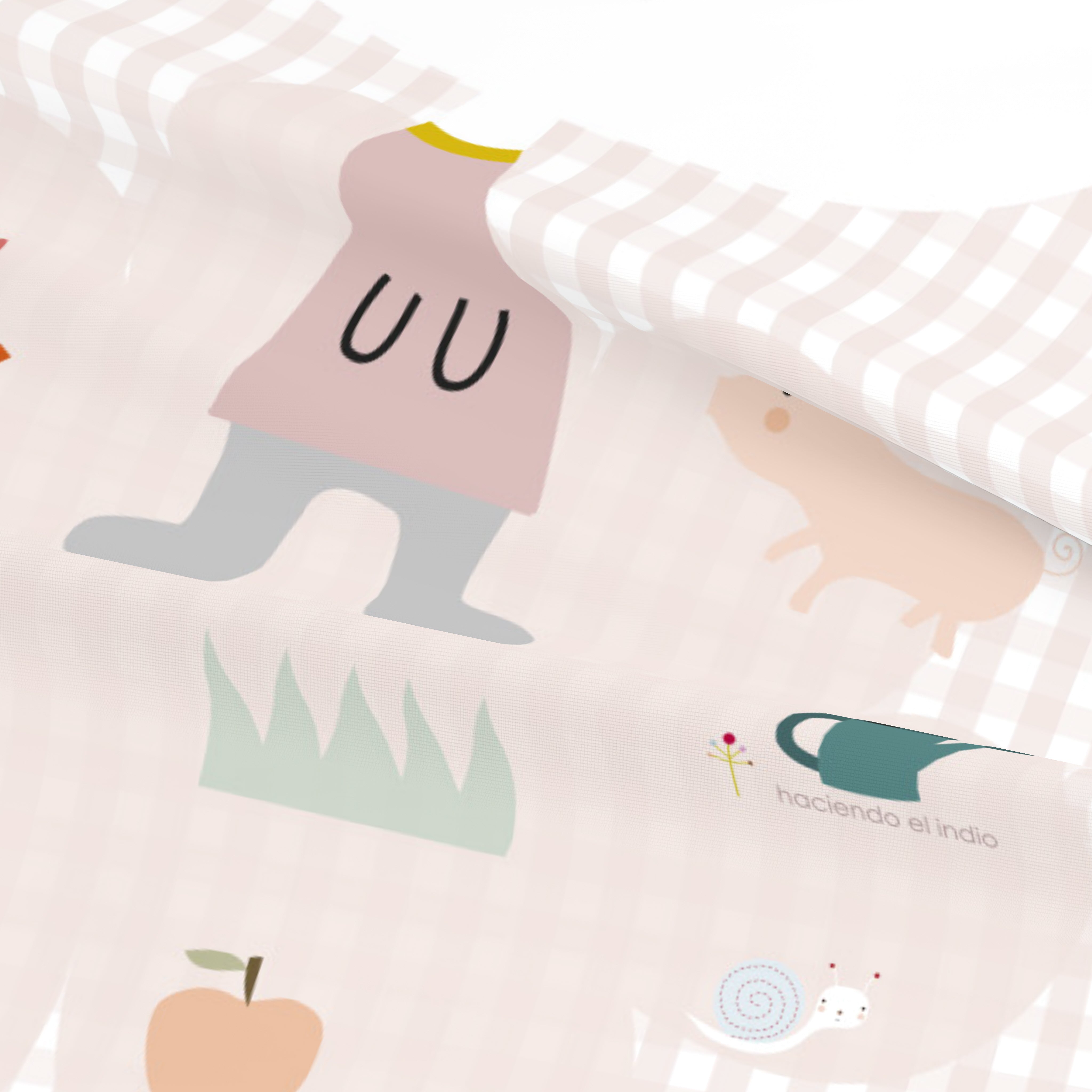 FUNDA NÓRDICA REVERSIBLE CUNA BEBÉ GRANJA 100% ALGODÓN