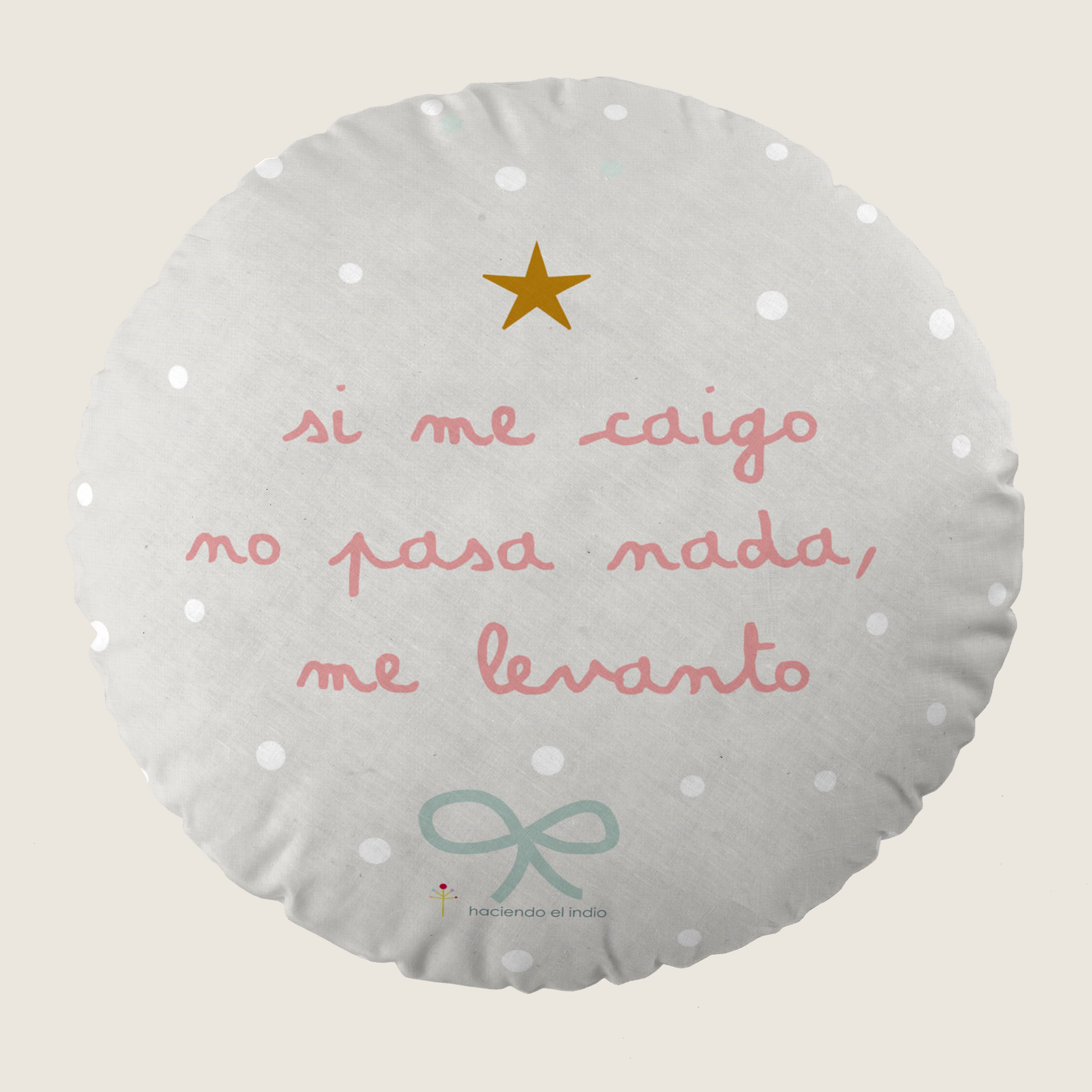 COJÍN REDONDO INFANTIL ESTAMPADO PATINADORA