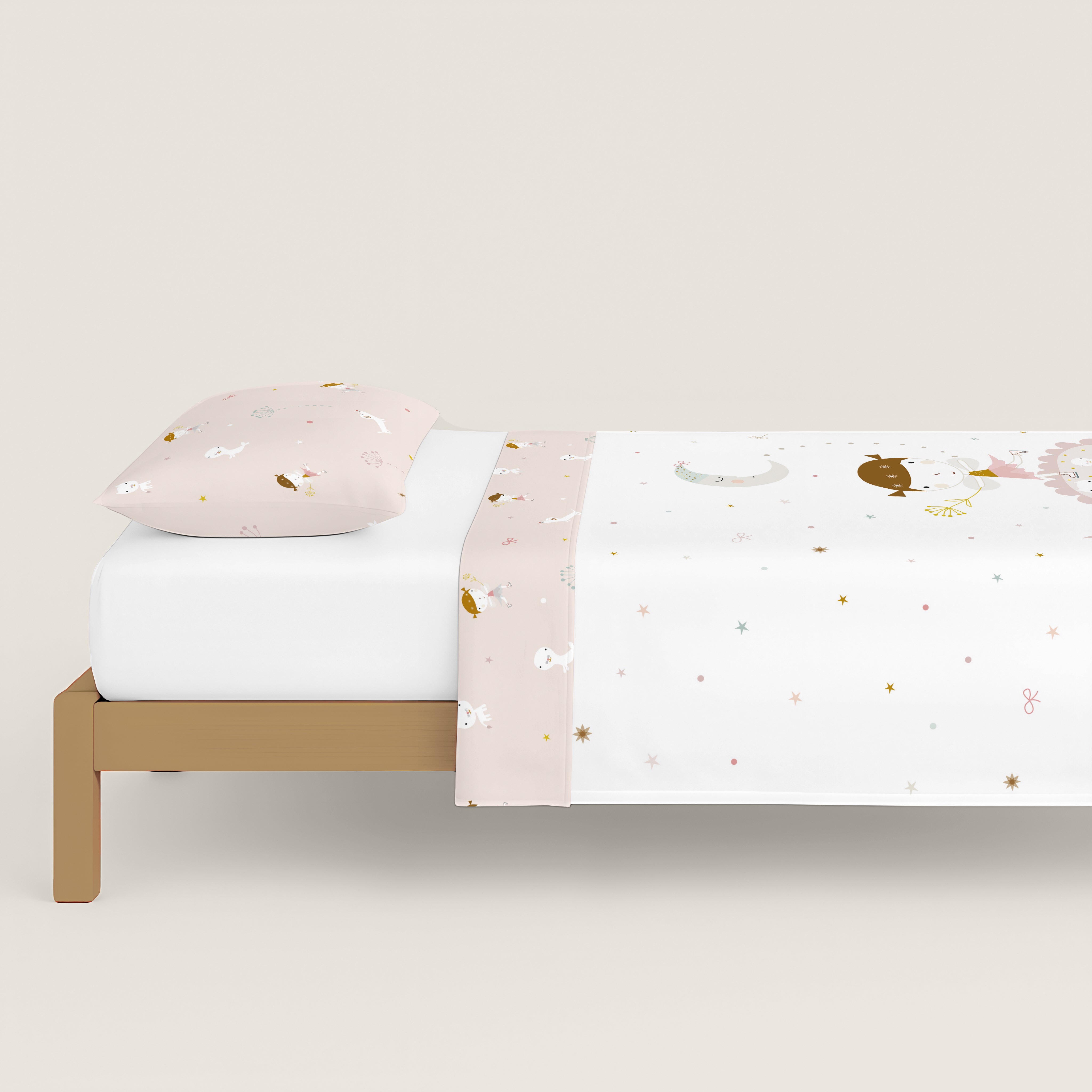 COPRIPIUMINO REVERSIBILE STAMPATO PER BAMBINI PATTINATRICE 100% COTONE