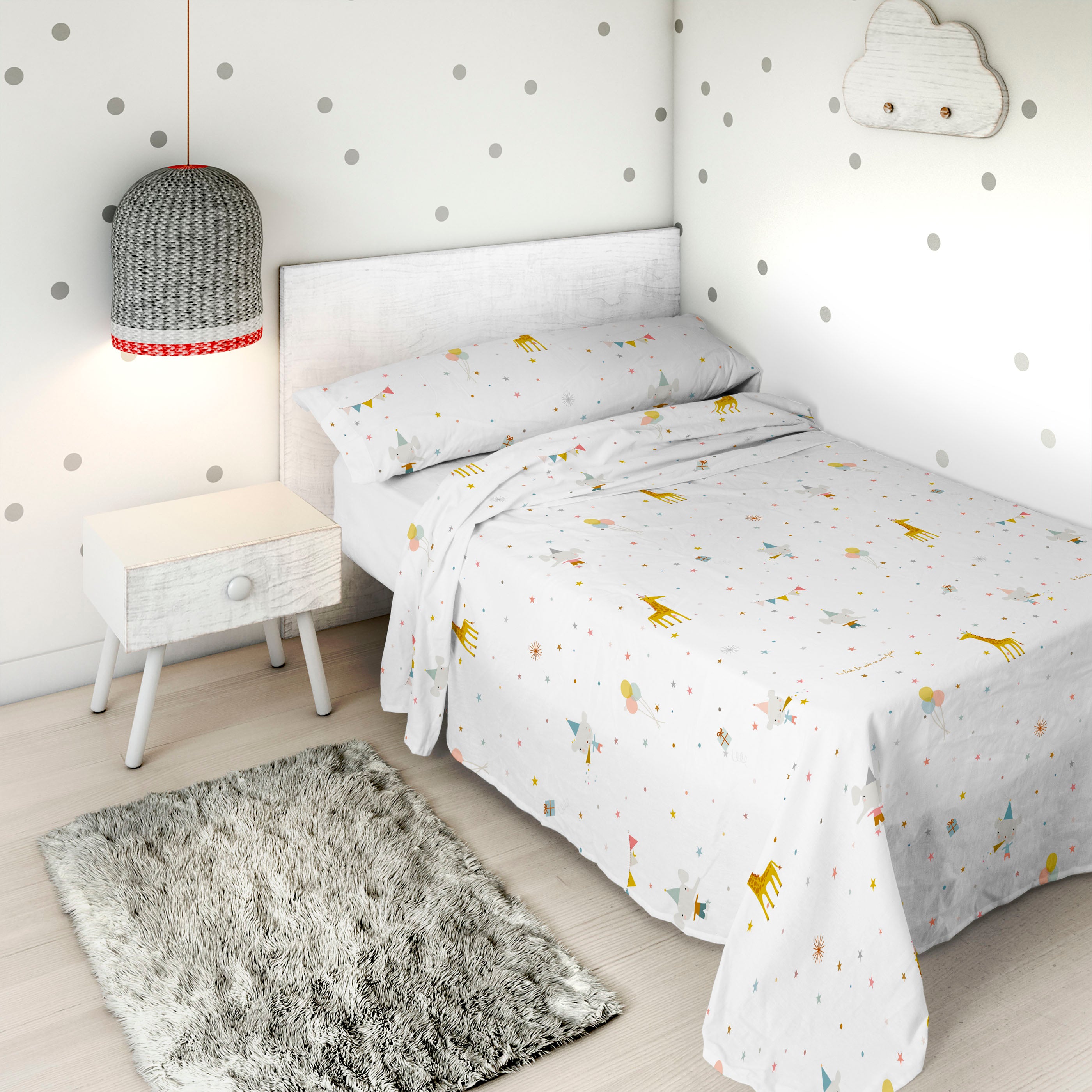 COMPLETO LENZUOLA STAMPATO BAMBINO FIESTA B 100% COTONE