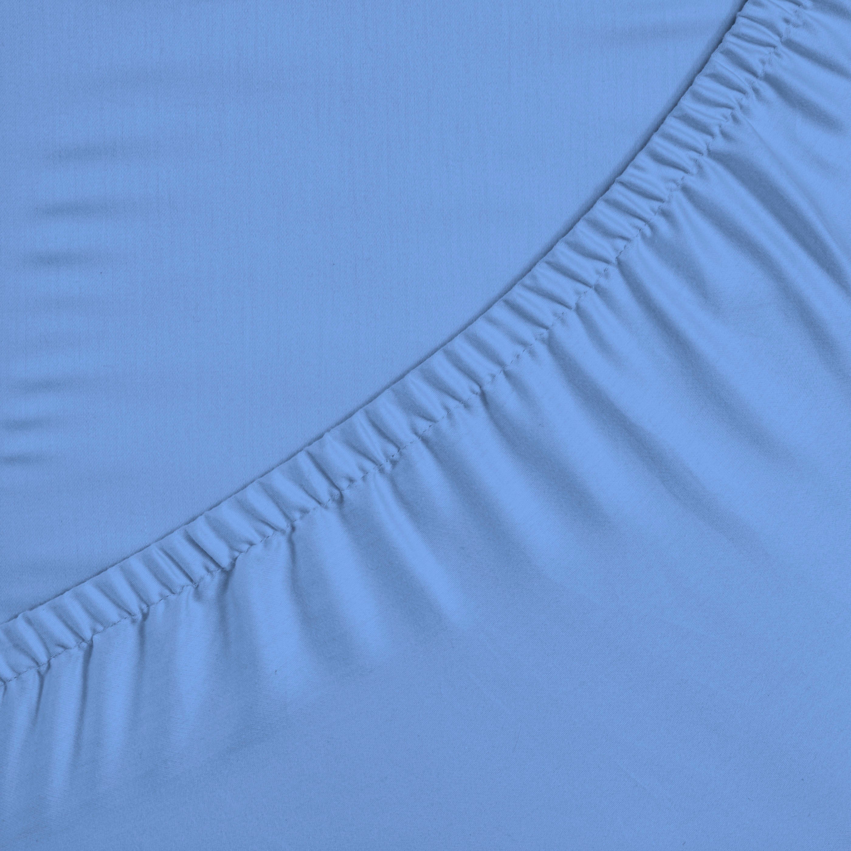SÁBANA BAJERA AJUSTABLE 100% ALGODÓN AZUL CLARO