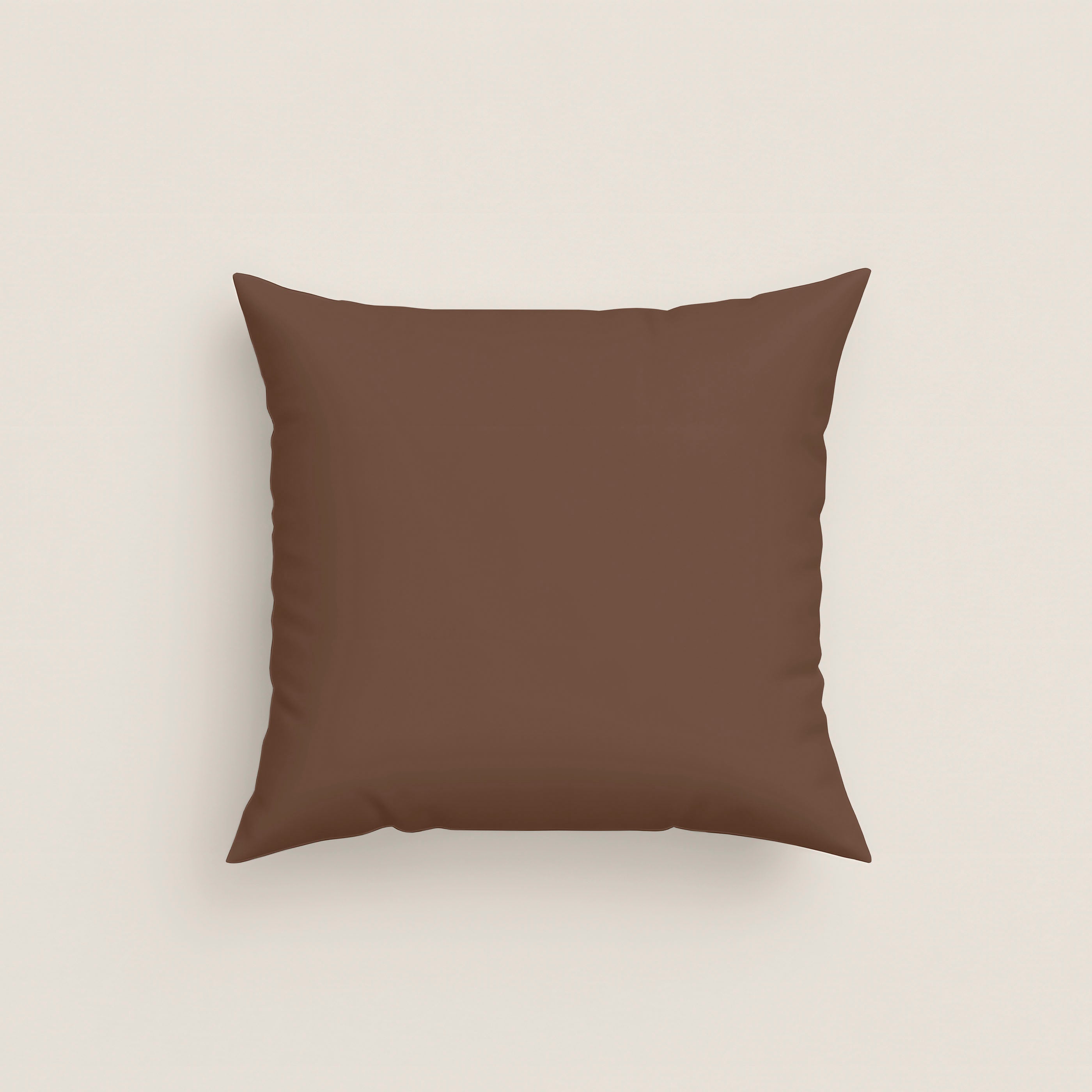 FUNDA DE COJÍN BICOLOR MARRON 18/VAINILLA