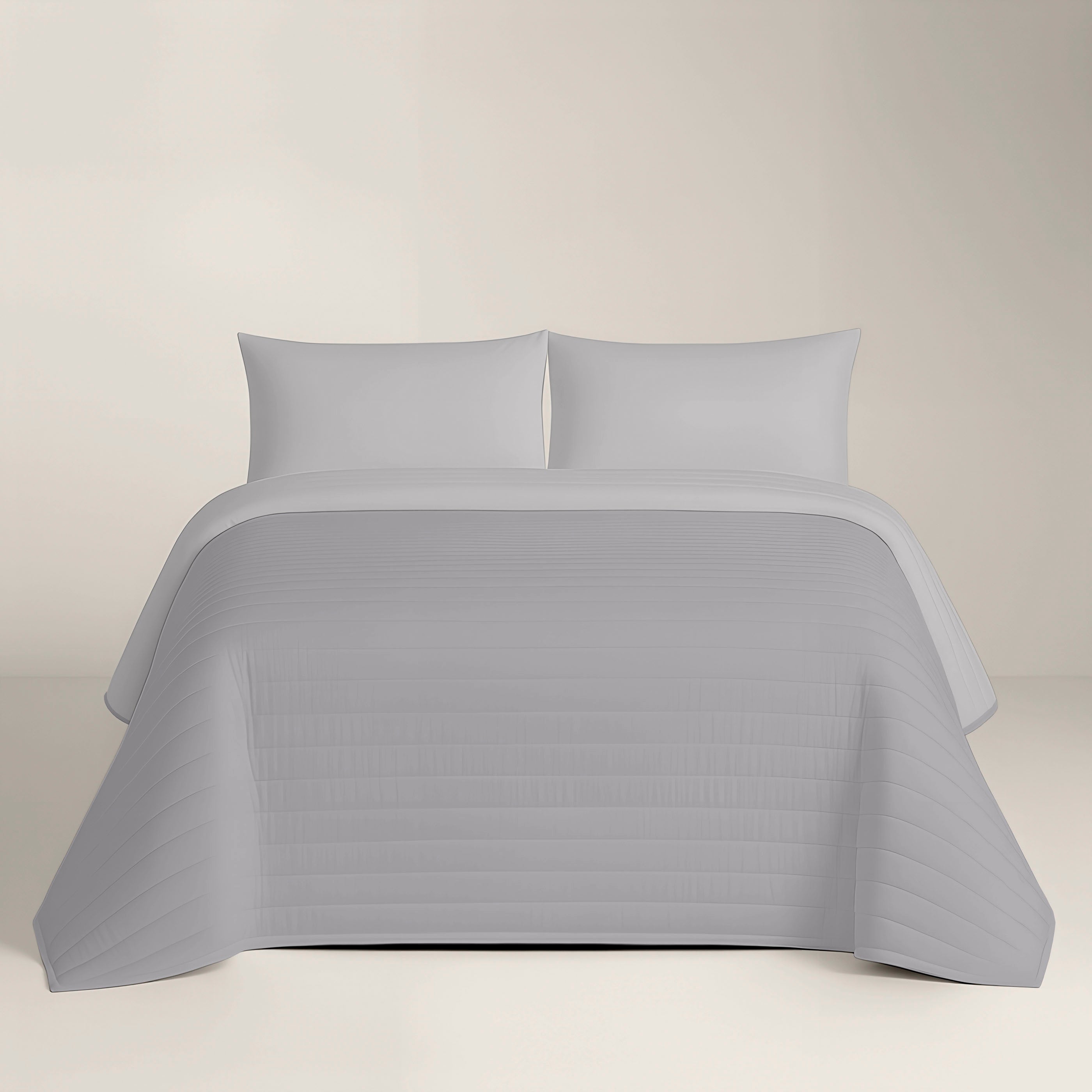 COLCHA BOUTI BICOLOR GRIS/GRIS CLARO