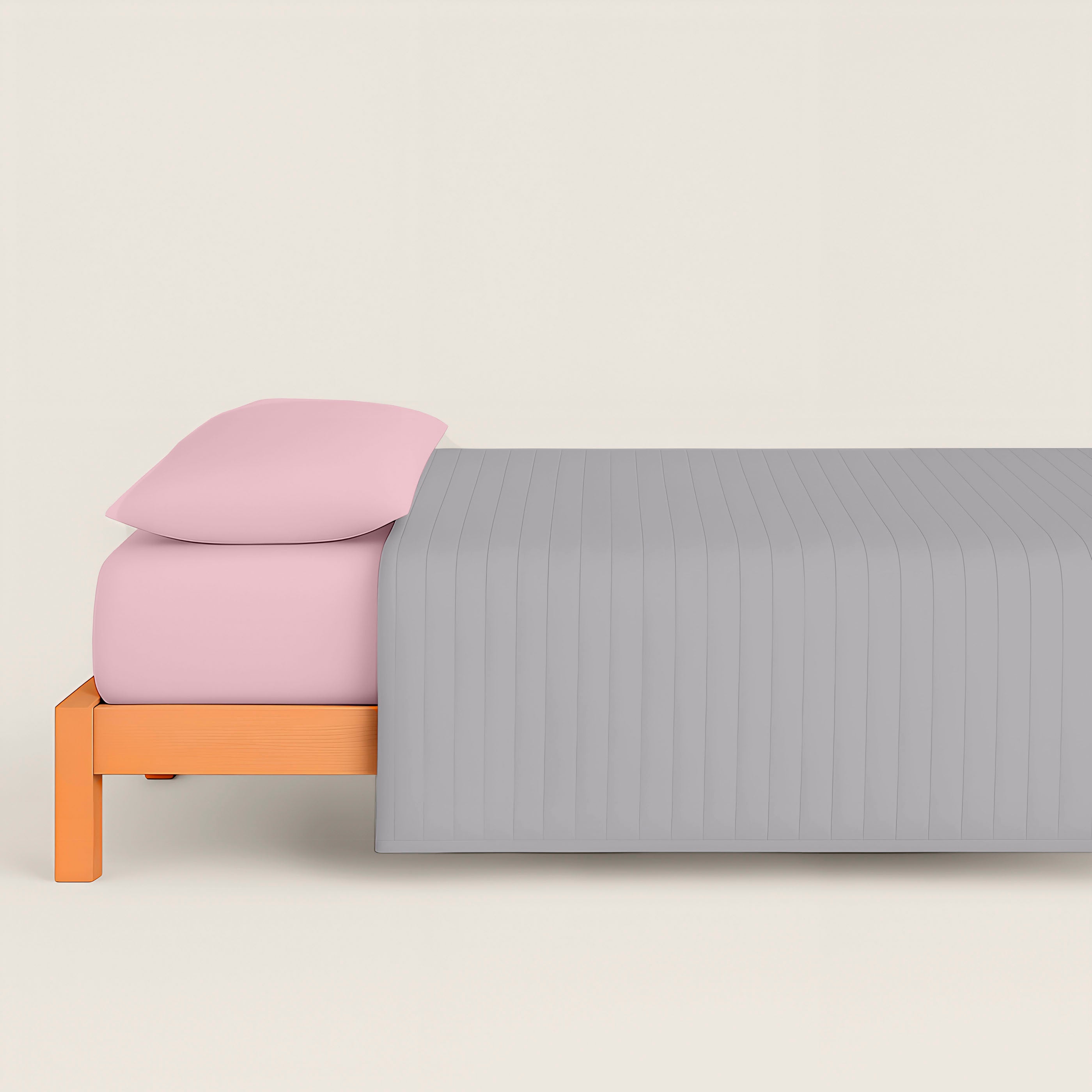 COLCHA BOUTI BICOLOR ROSA VIEJO/GRIS L.807