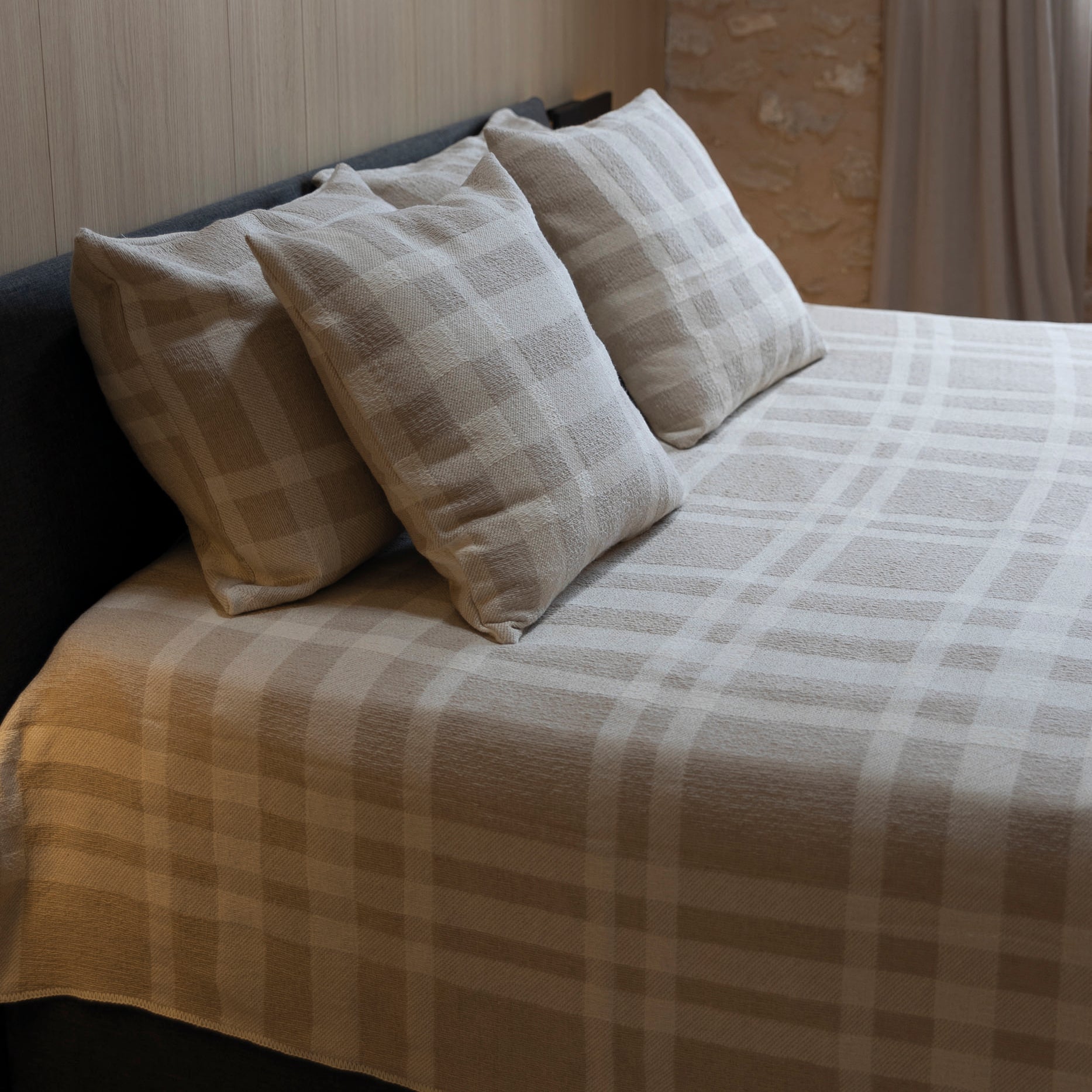 COLCHA FOULARD JACQUARD SIENA BEIGE